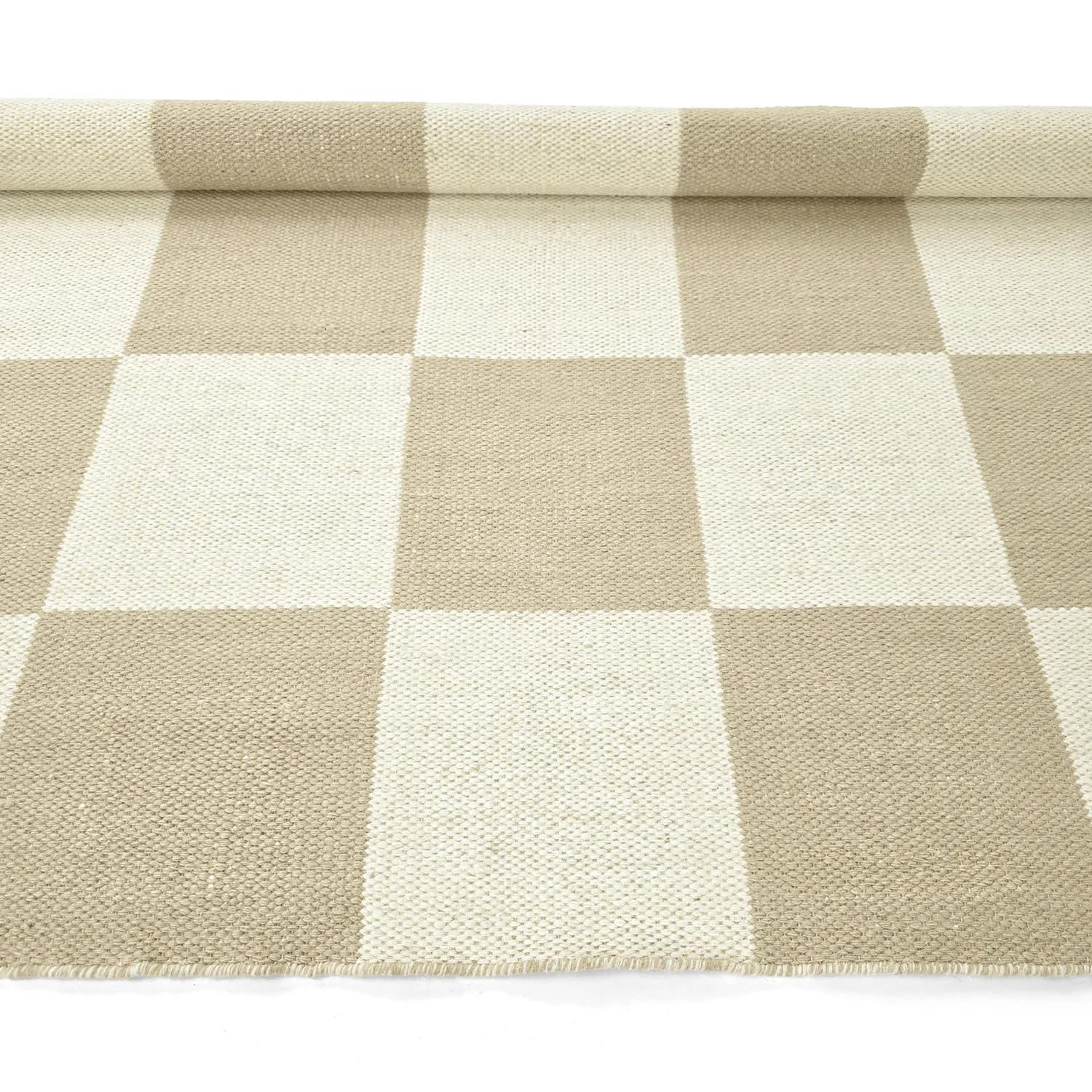 Villamatto - Scacco (valkoinen/beige)