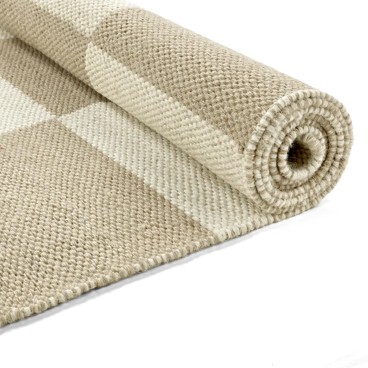 Villamatto - Scacco (valkoinen/beige)