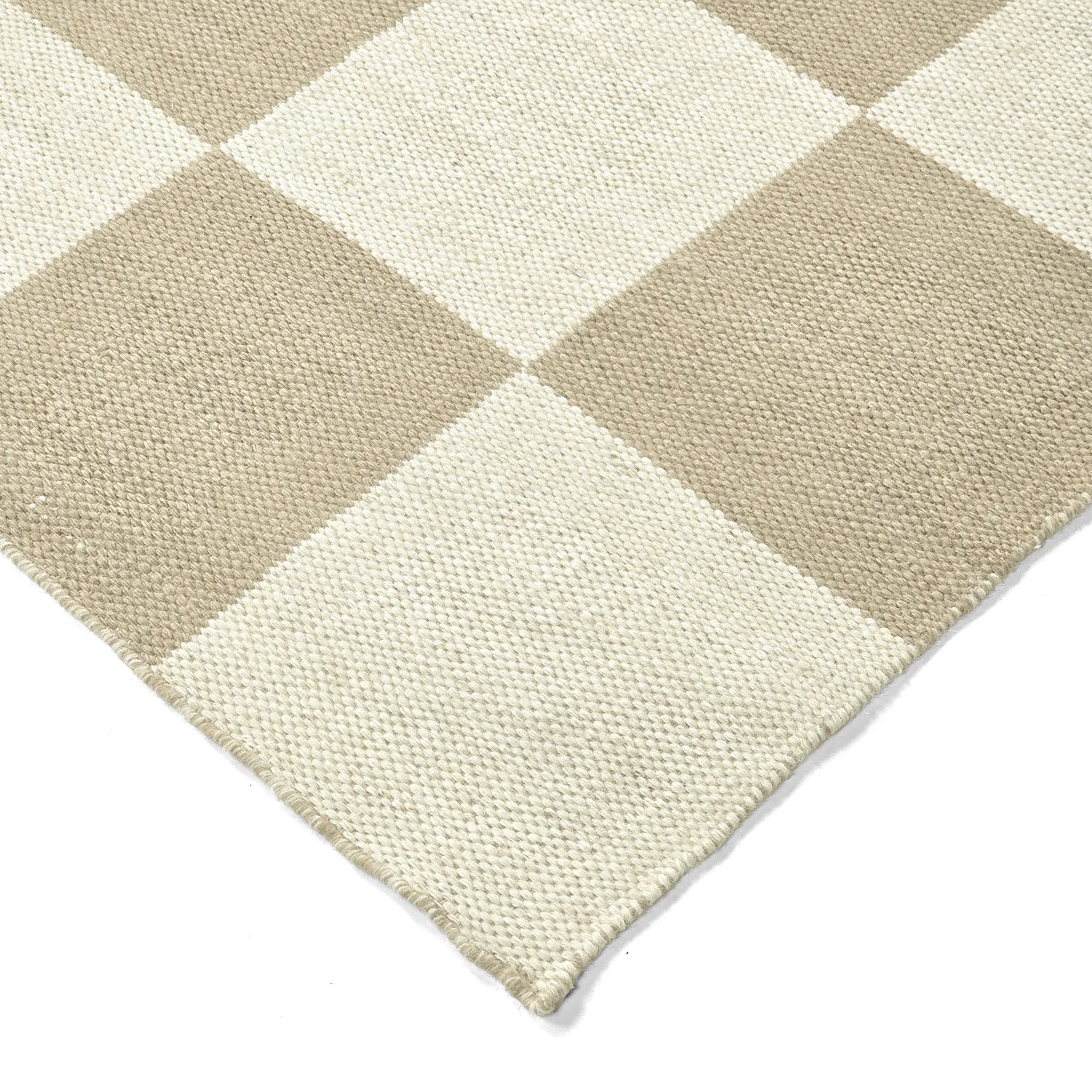 Villamatto - Scacco (valkoinen/beige)