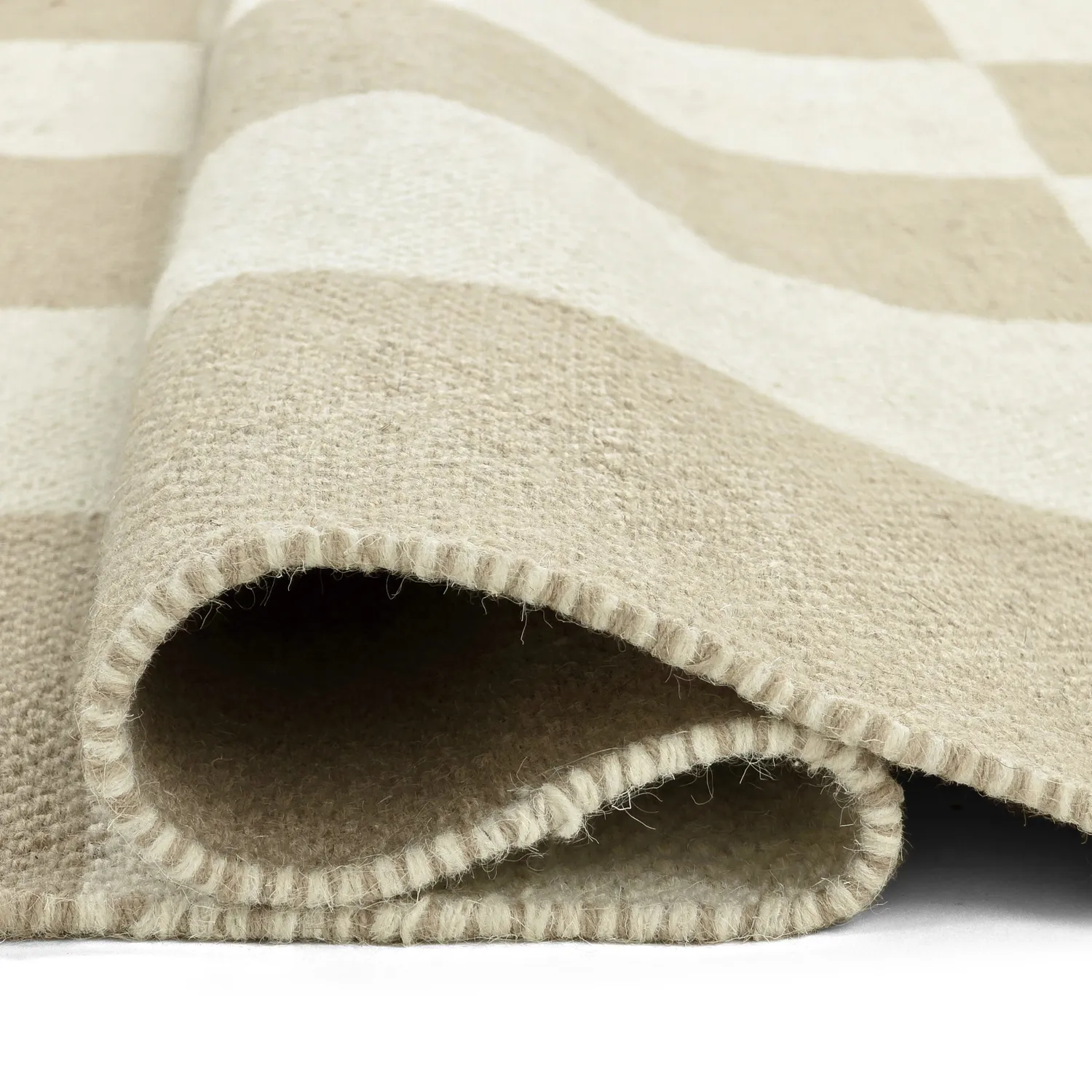 Villamatto - Scacco (valkoinen/beige)