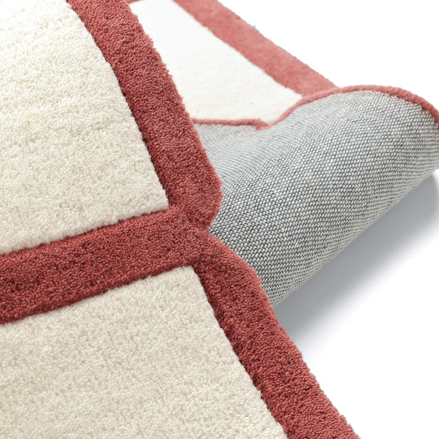 Villamatto - Syl Hand Tufted Wool Premium (punainen/valkoinen)