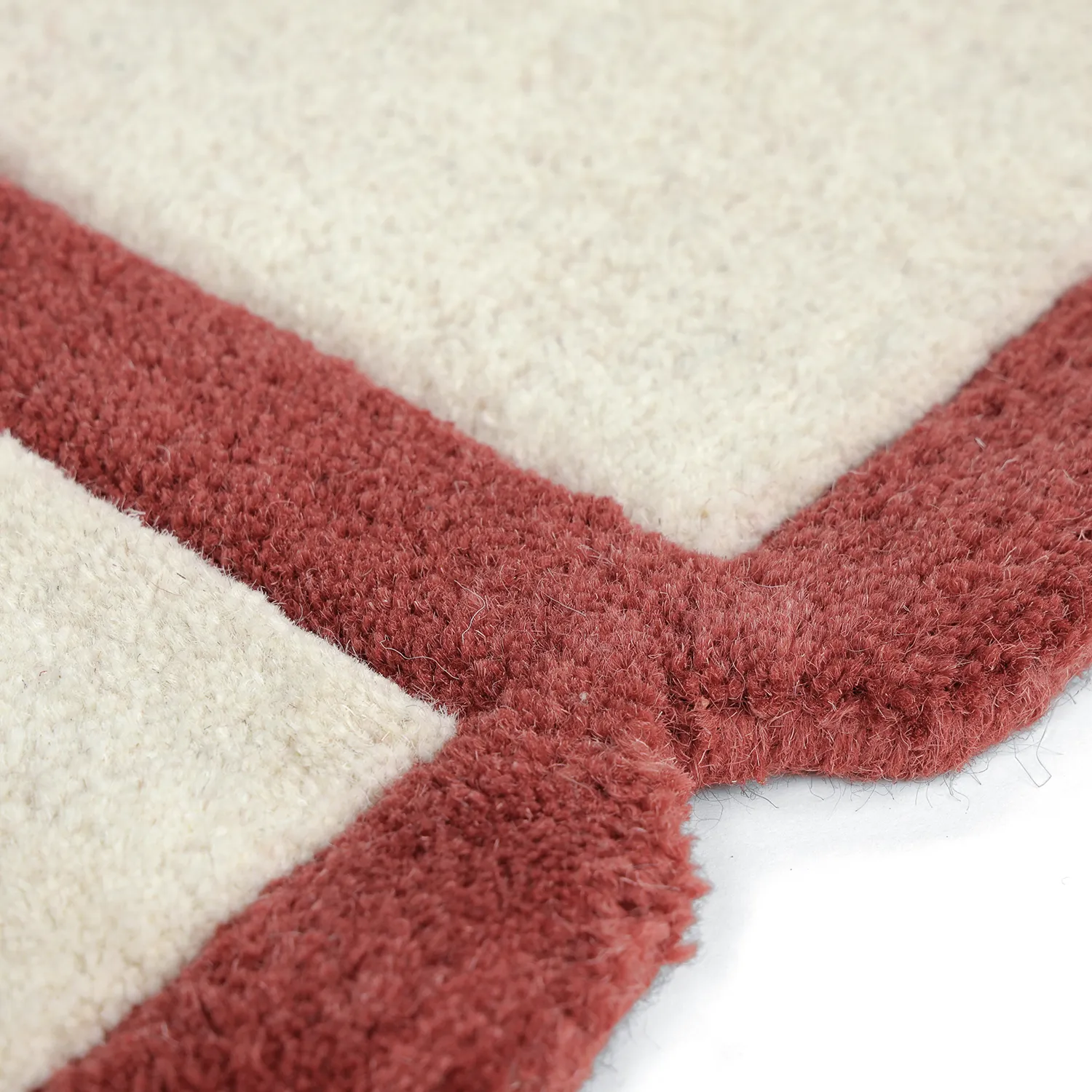 Villamatto - Syl Hand Tufted Wool Premium (punainen/valkoinen)