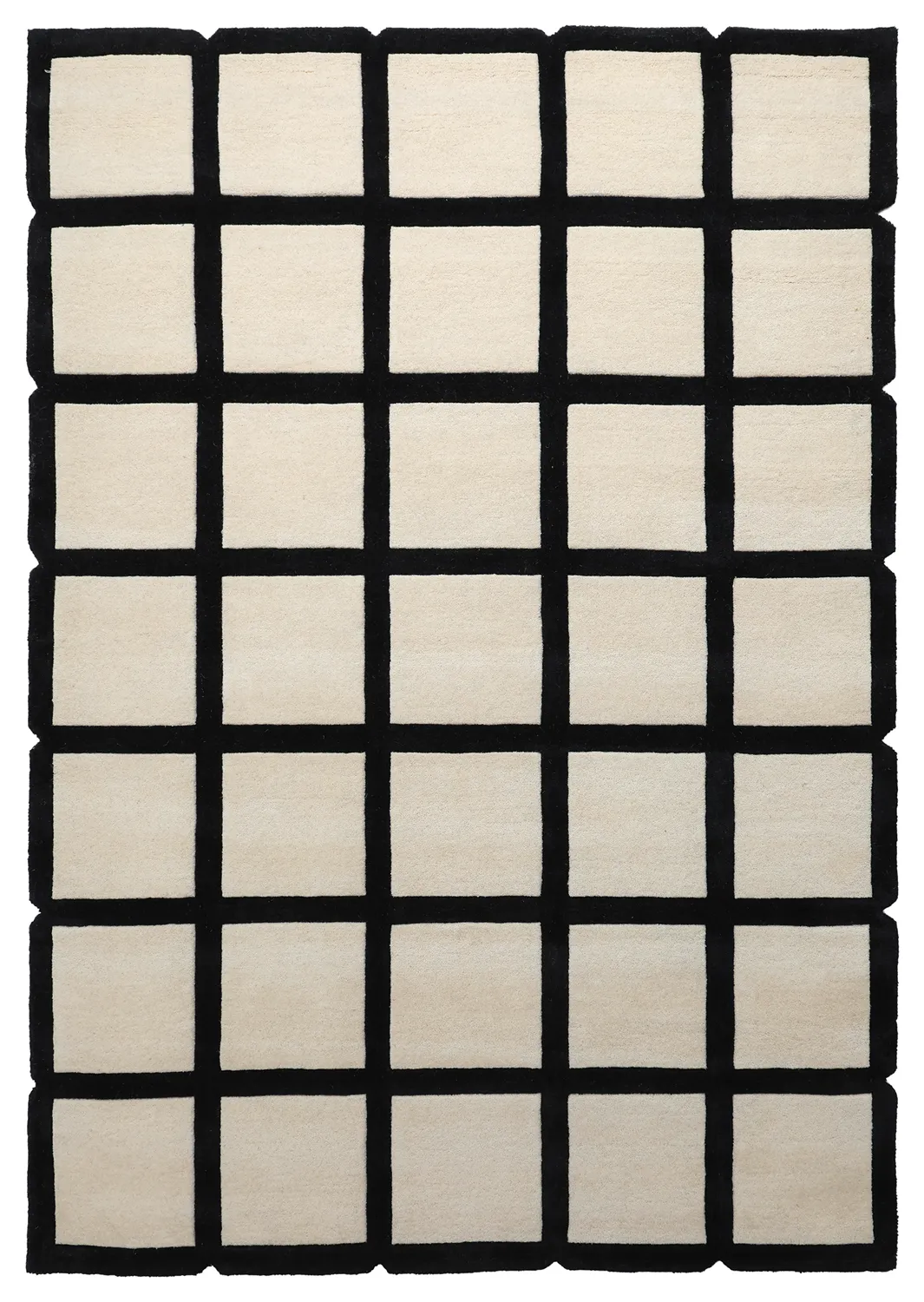 Villamatto - Syl Hand Tufted Wool Premium (musta/valkoinen)