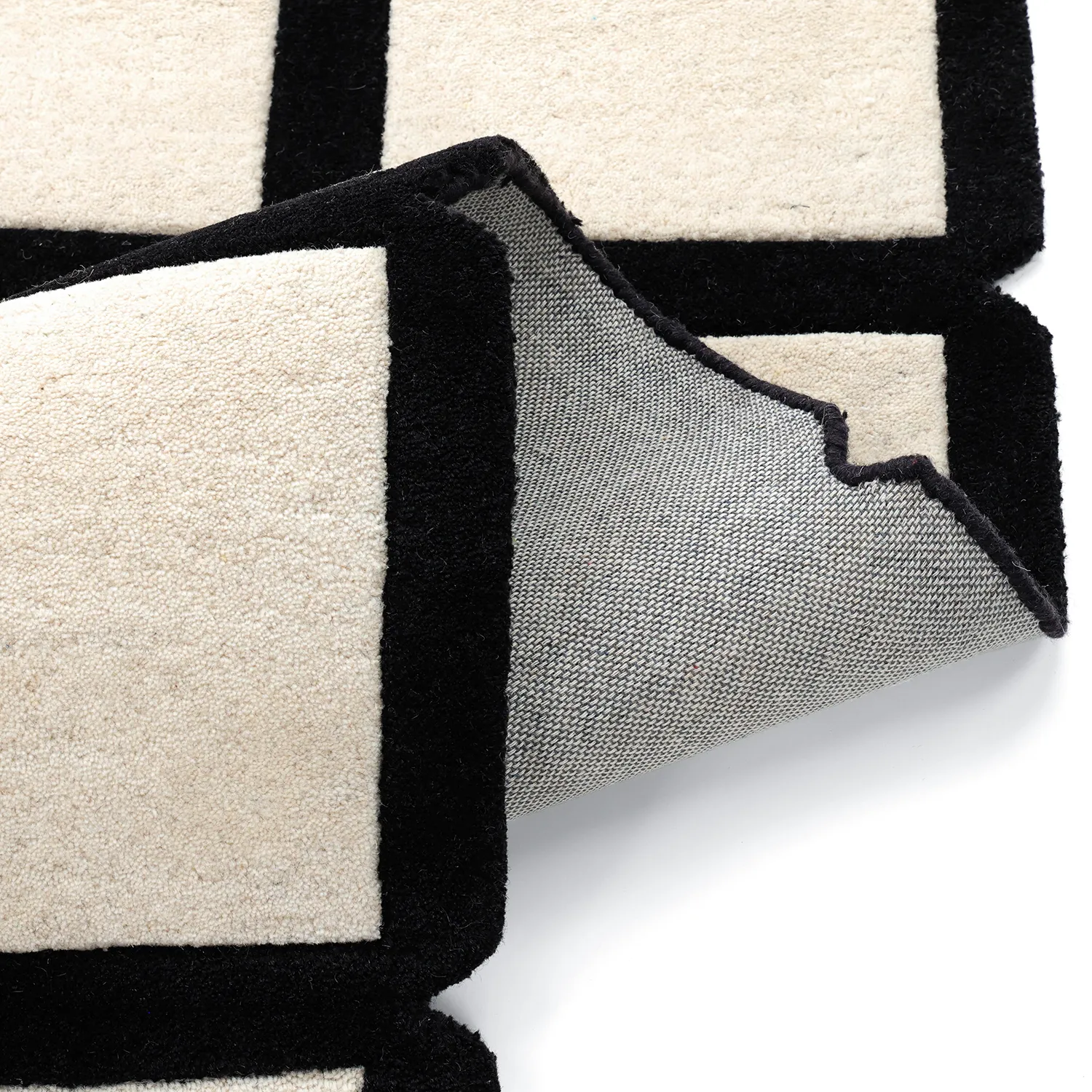 Villamatto - Syl Hand Tufted Wool Premium (musta/valkoinen)