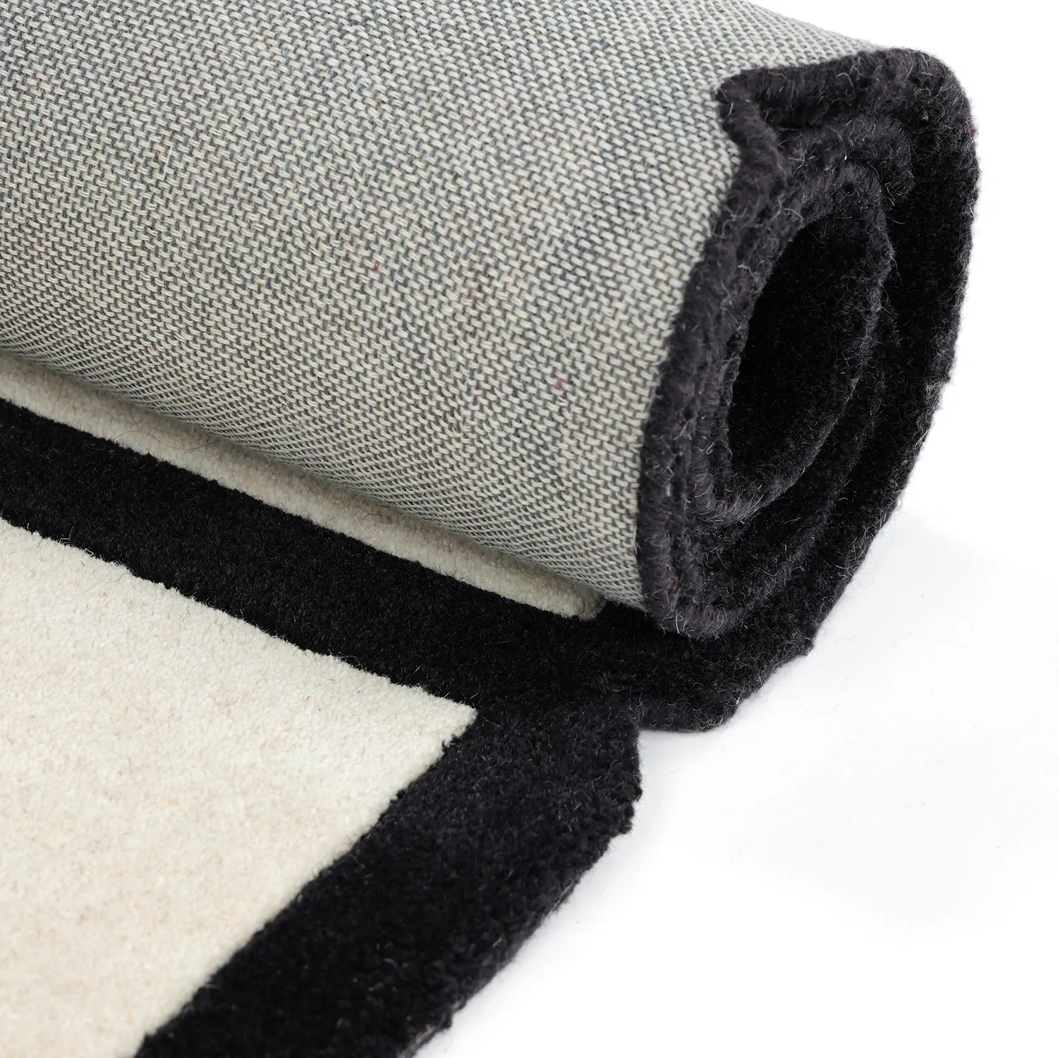 Villamatto - Syl Hand Tufted Wool Premium (musta/valkoinen)