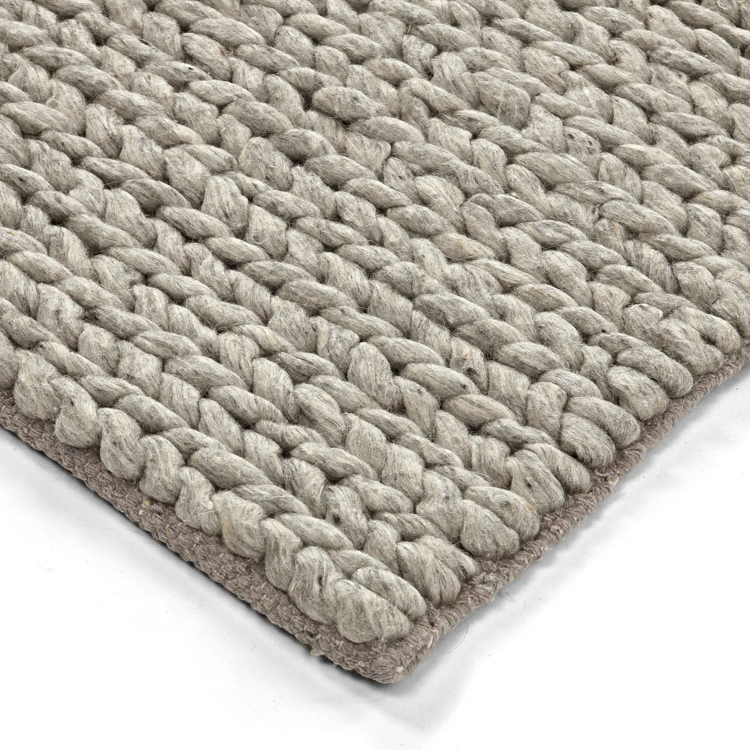 Villamatto - Talvia Braided Wool (harmaa)