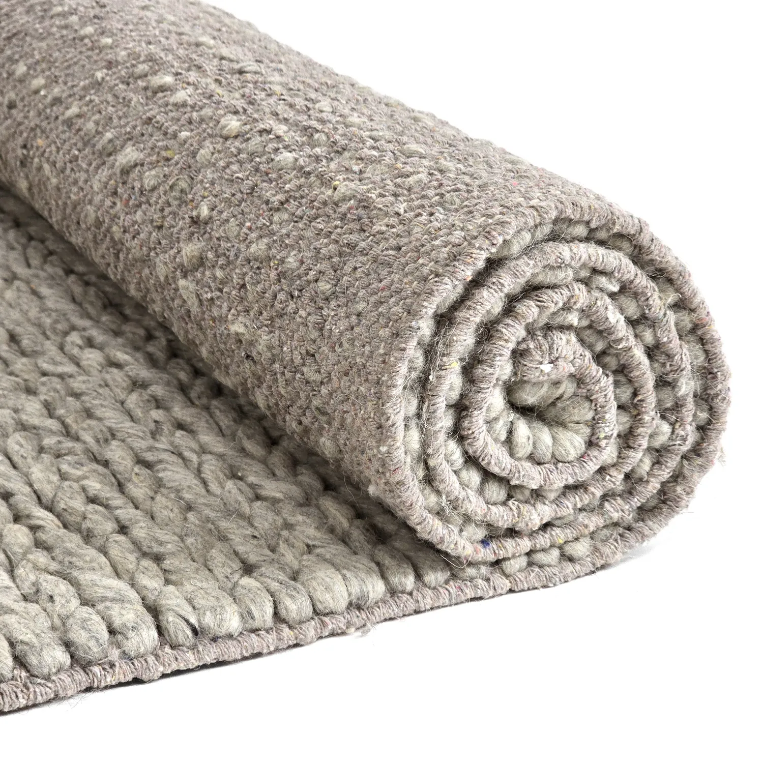 Villamatto - Talvia Braided Wool (harmaa)