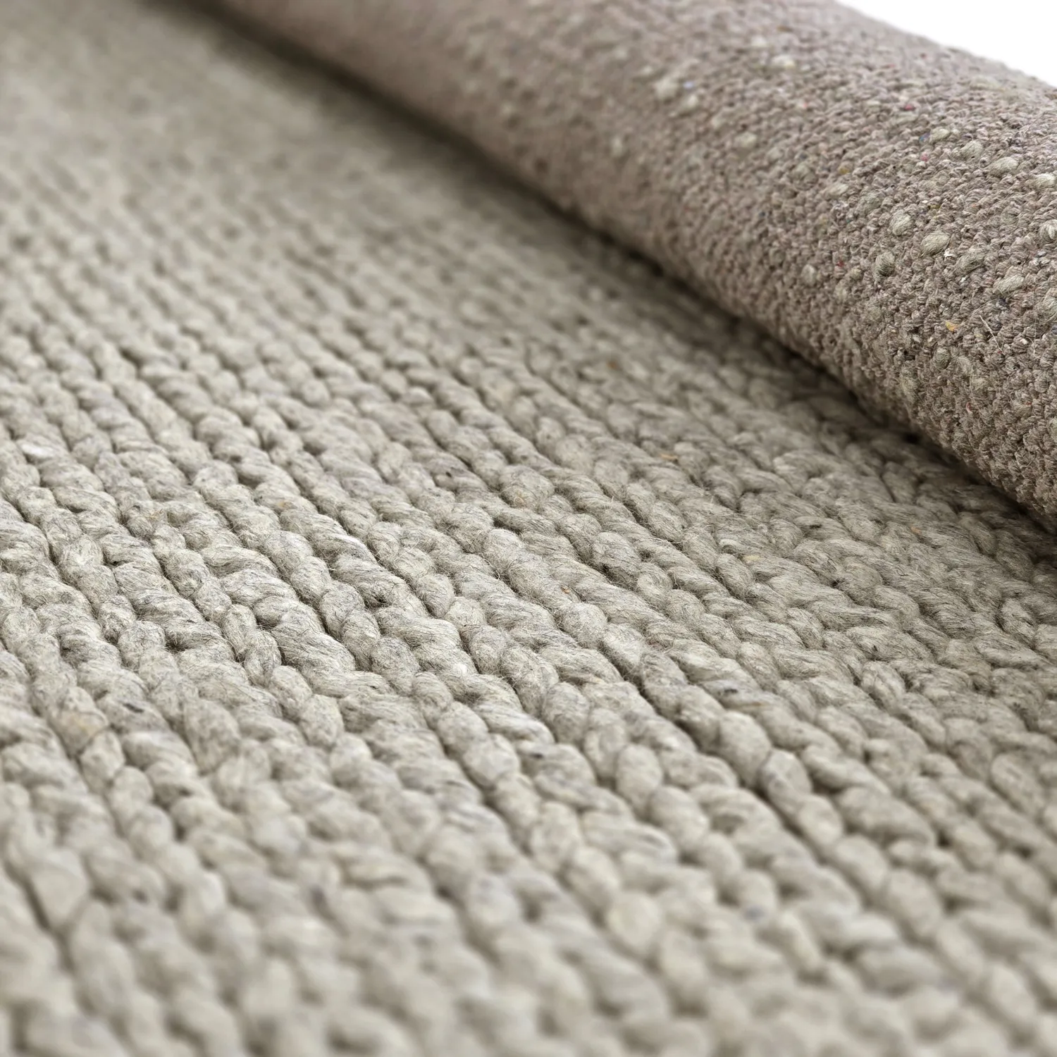Villamatto - Talvia Braided Wool (harmaa)