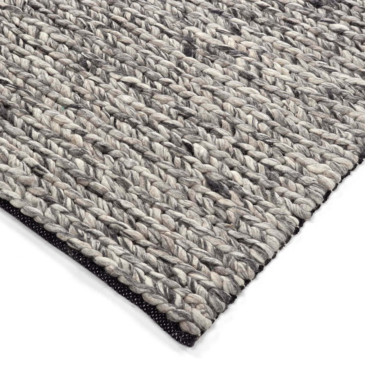 Villamatto - Talvia Braided Wool (tumman harmaa)