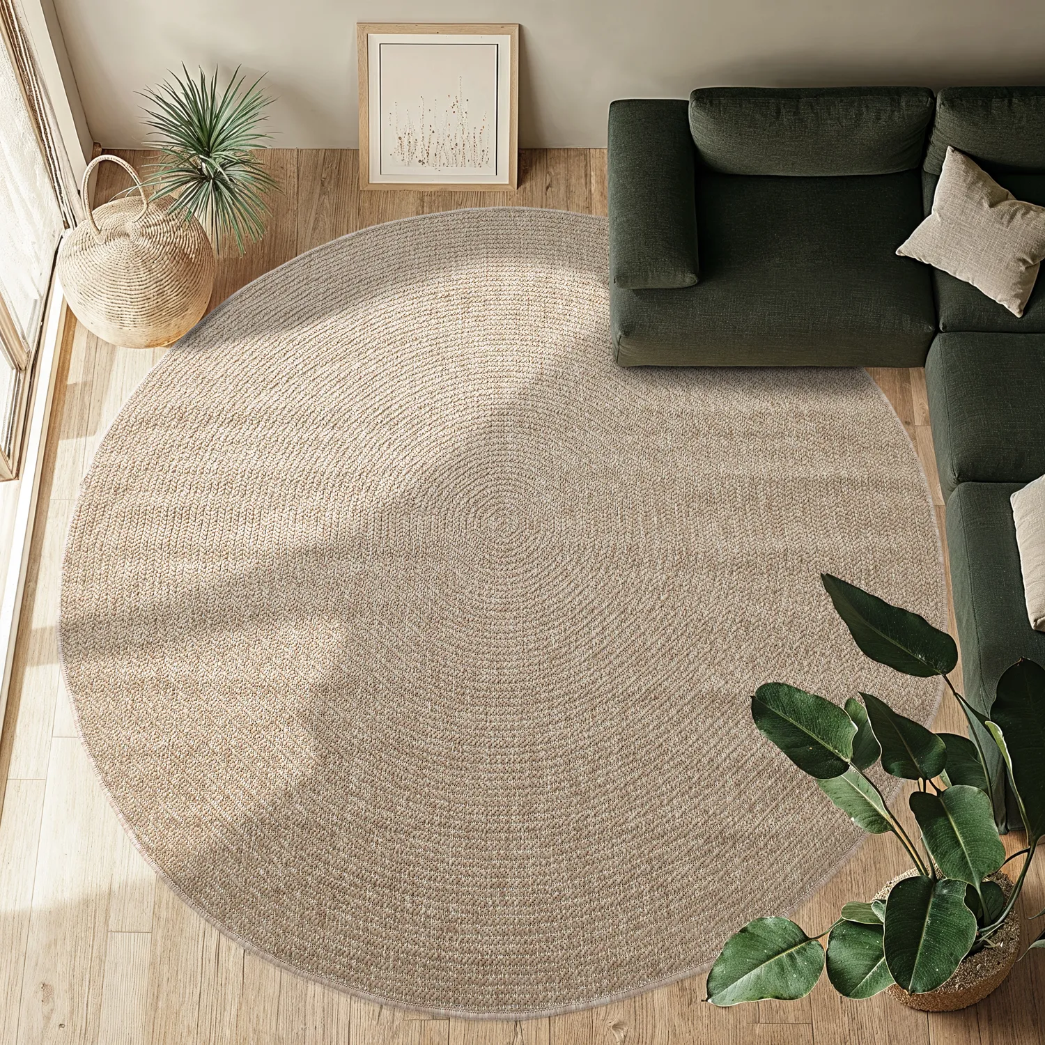 Pyöreät matot - Indoor/Outdoor Arlo (beige)