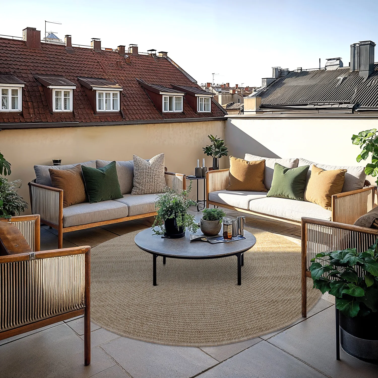 Pyöreät matot - Indoor/Outdoor Arlo (beige)