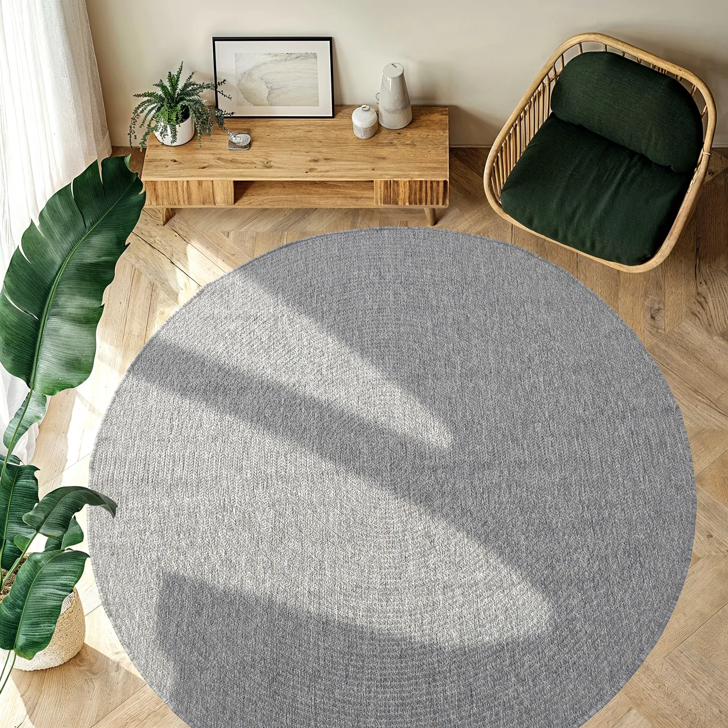 Pyöreä matot - Indoor/Outdoor Arlo (harmaa)