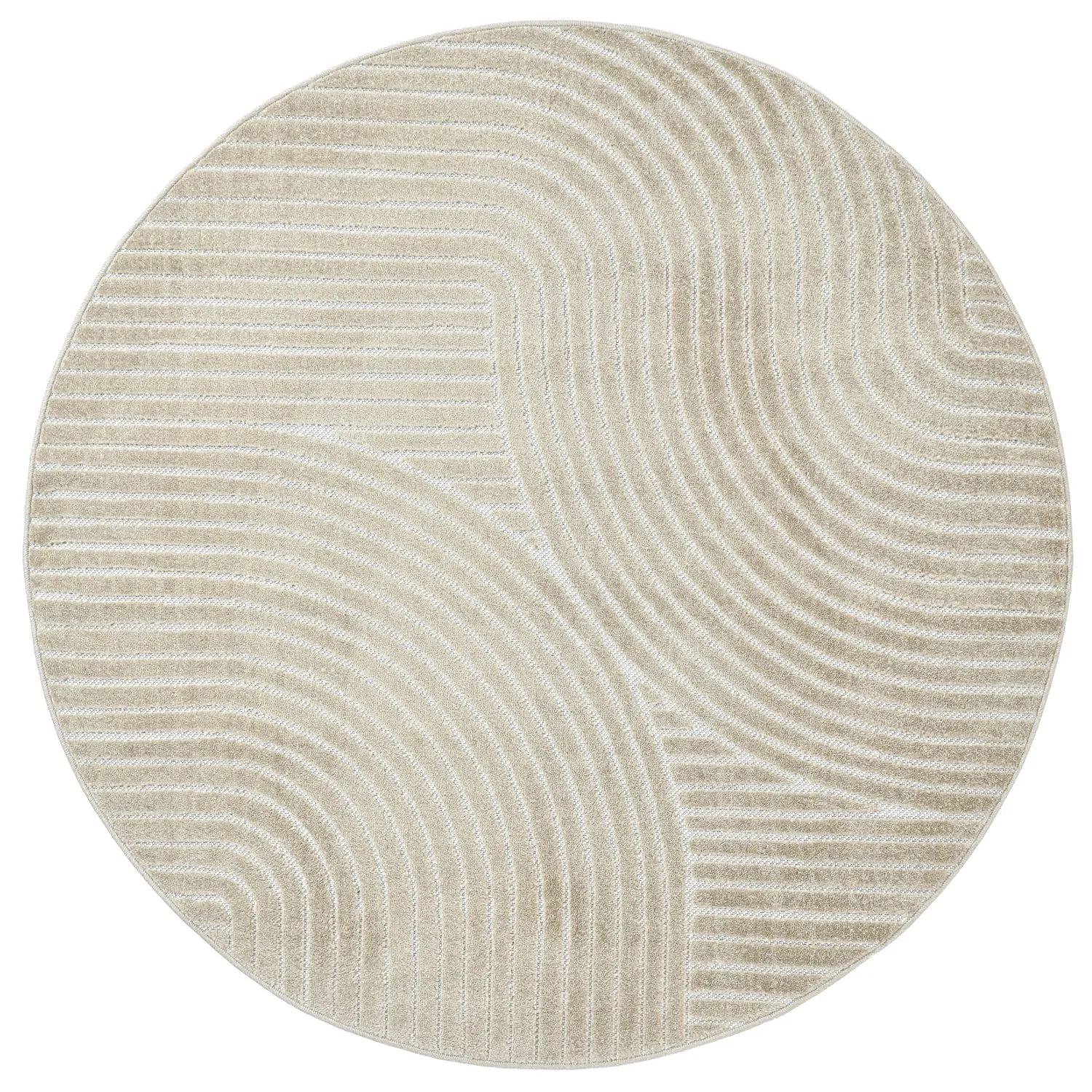 Pyöreät matot - Indoor/Outdoor Devon (beige)