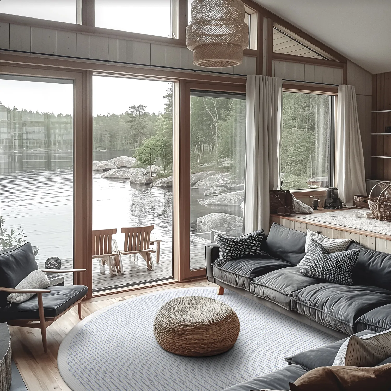 Pyöreät matot - Tromsø (sininen)