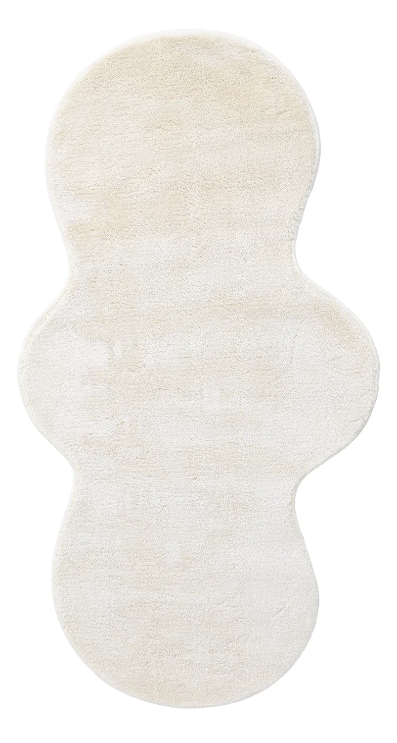 Aaltokuvioinen Käytävämatto - Aranga Super Soft Fur (beige)