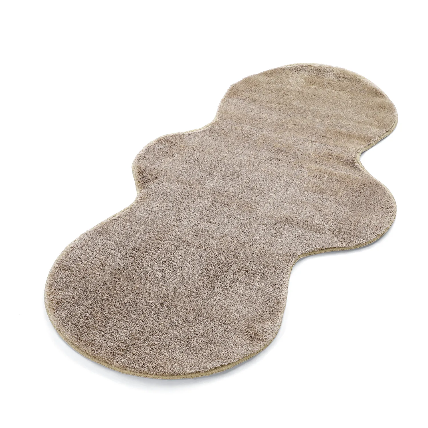 Aaltokuvioinen Käytävämatto - Aranga Super Soft Fur (ruskea)