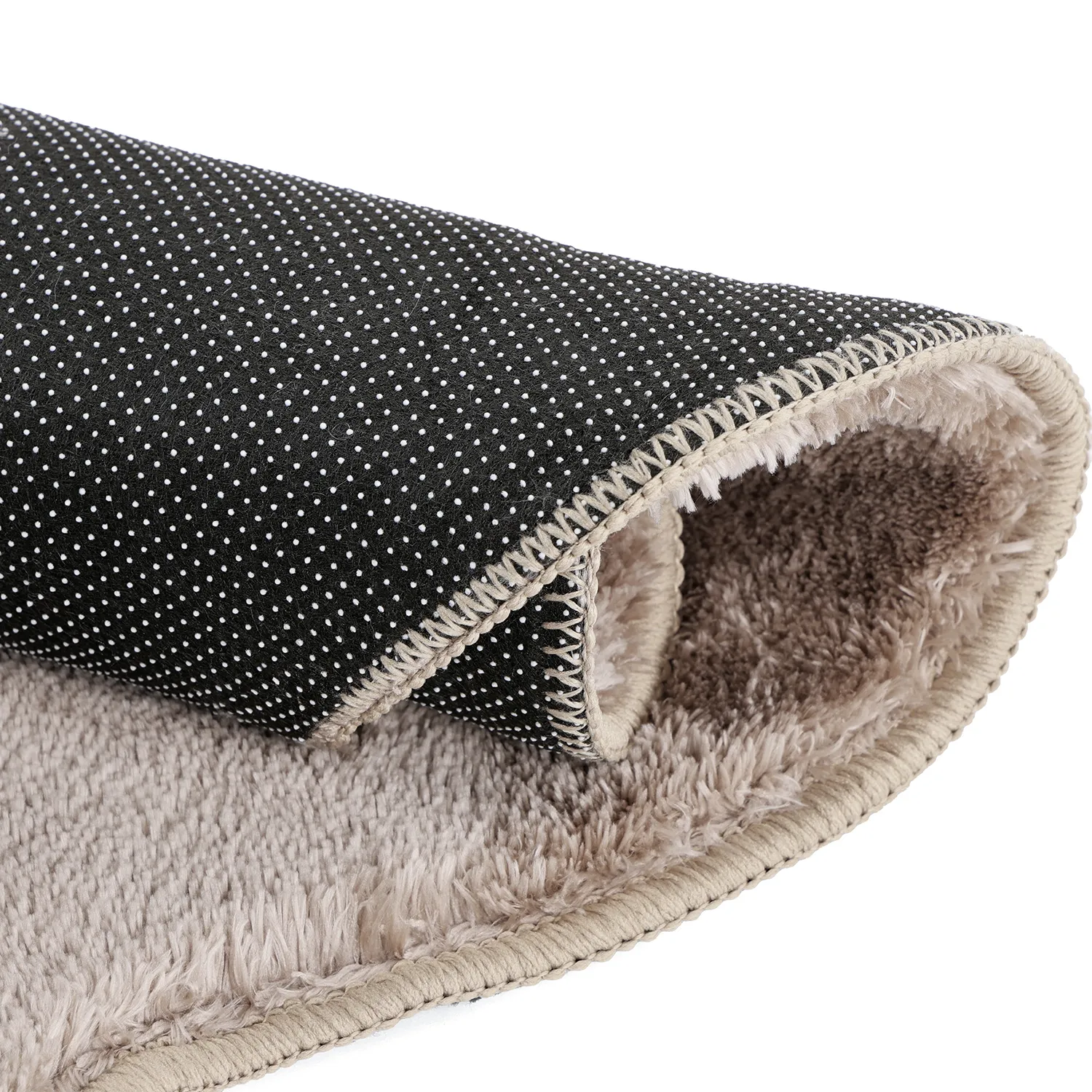 Aaltokuvioinen Käytävämatto - Aranga Super Soft Fur (ruskea)