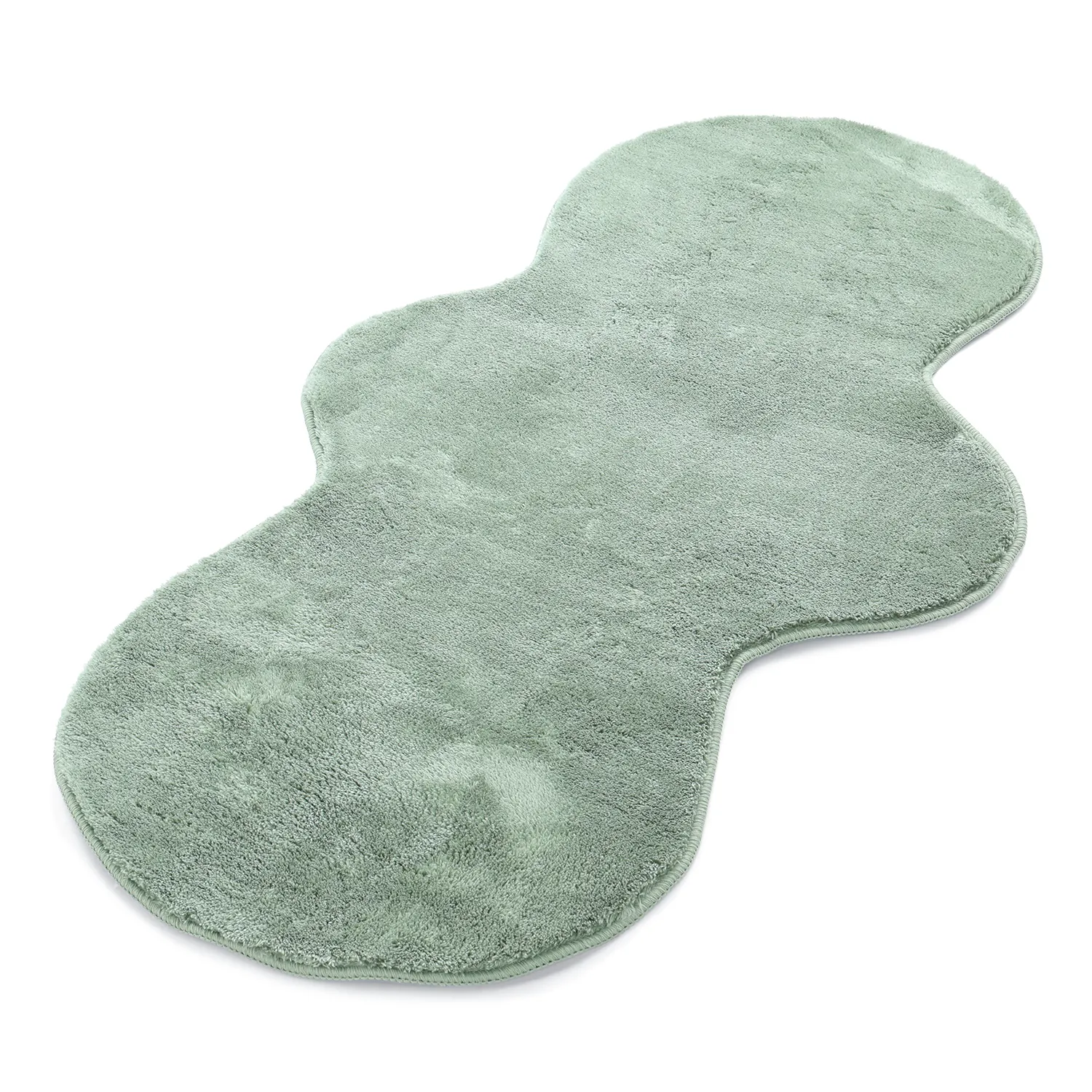 Aaltokuvioinen Käytävämatto - Aranga Super Soft Fur (vihreä)