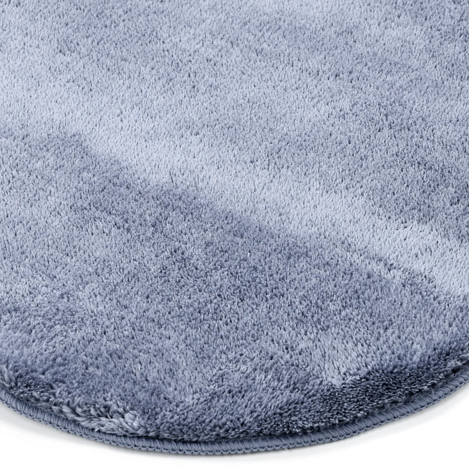 Aaltokuvioinen Käytävämatto - Aranga Super Soft Fur (terässininen)