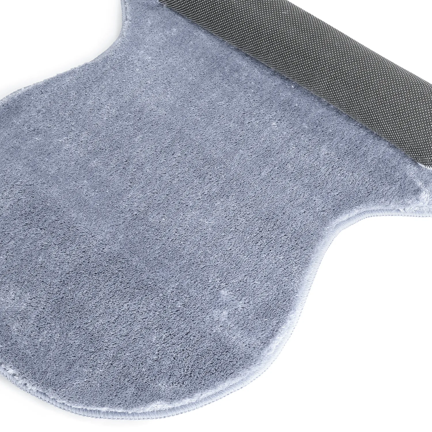 Aaltokuvioinen Käytävämatto - Aranga Super Soft Fur (terässininen)