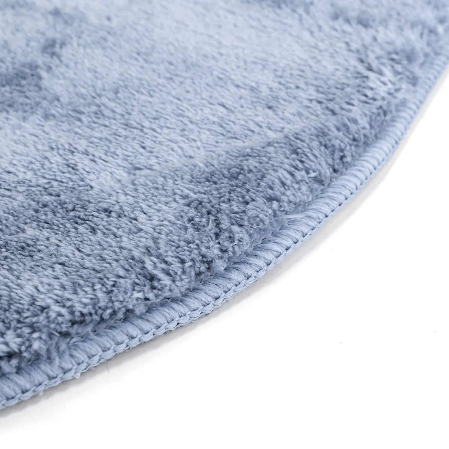 Aaltokuvioinen Käytävämatto - Aranga Super Soft Fur (terässininen)