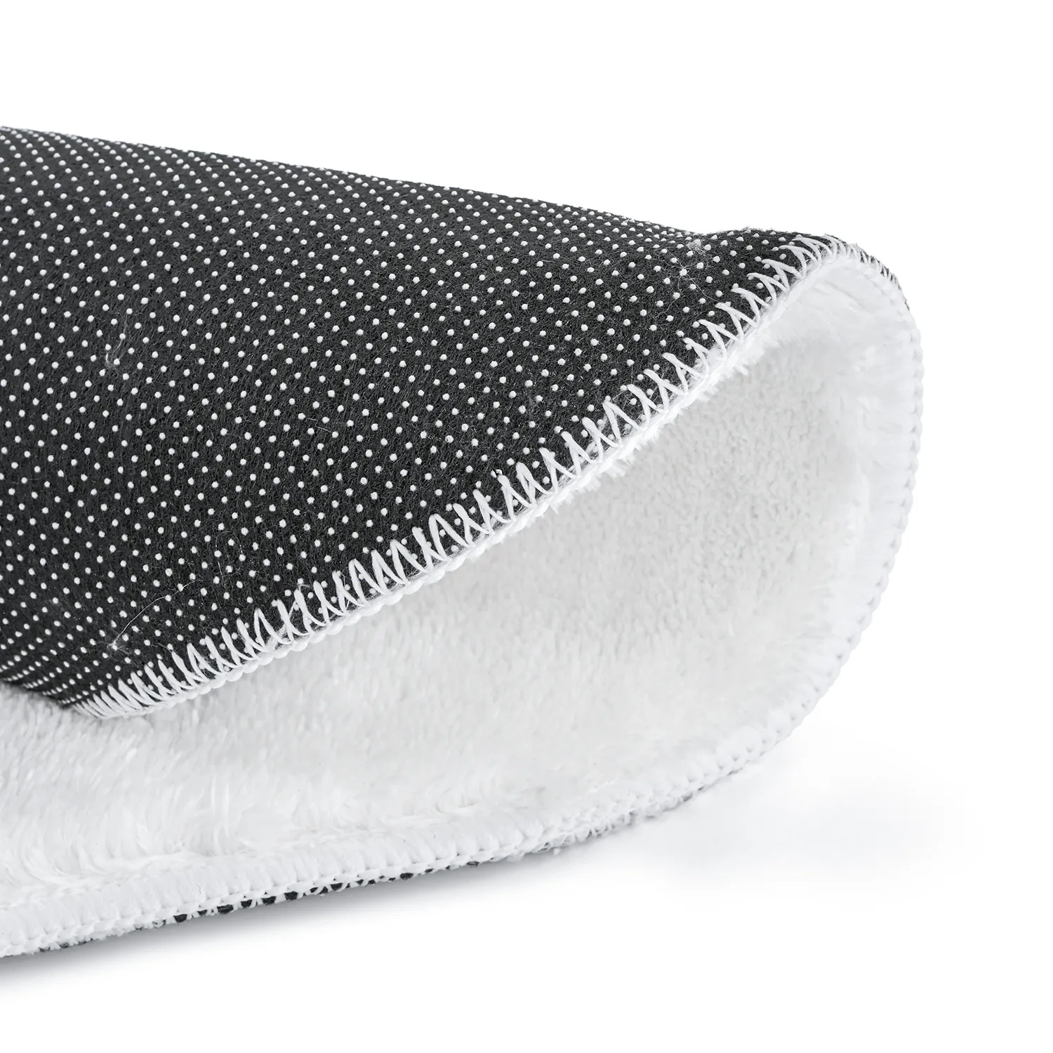 Aaltokuvioinen Käytävämatto - Aranga Super Soft Fur (valkoinen)