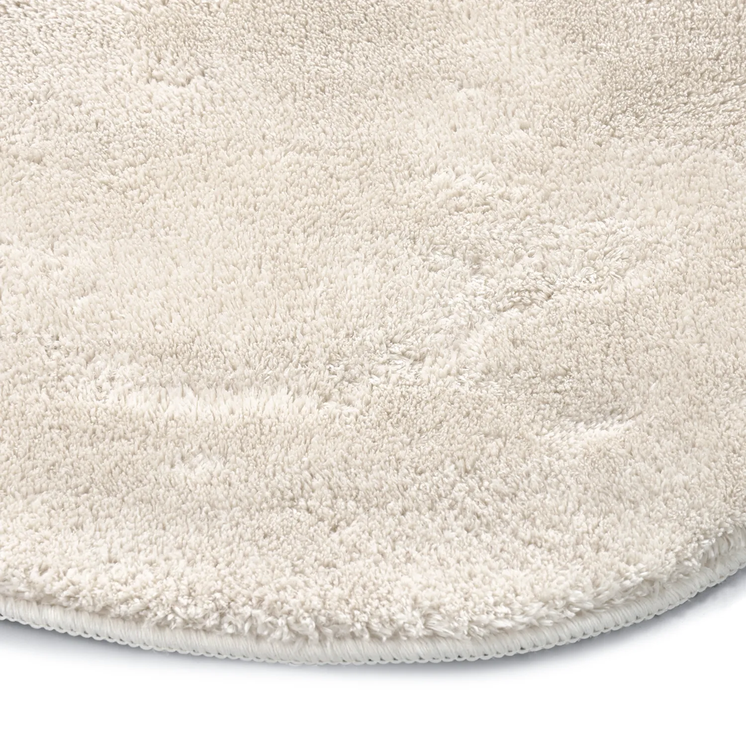 Pyöreä Aaltokuvioinen Matto - Aranga Super Soft Fur (beige)