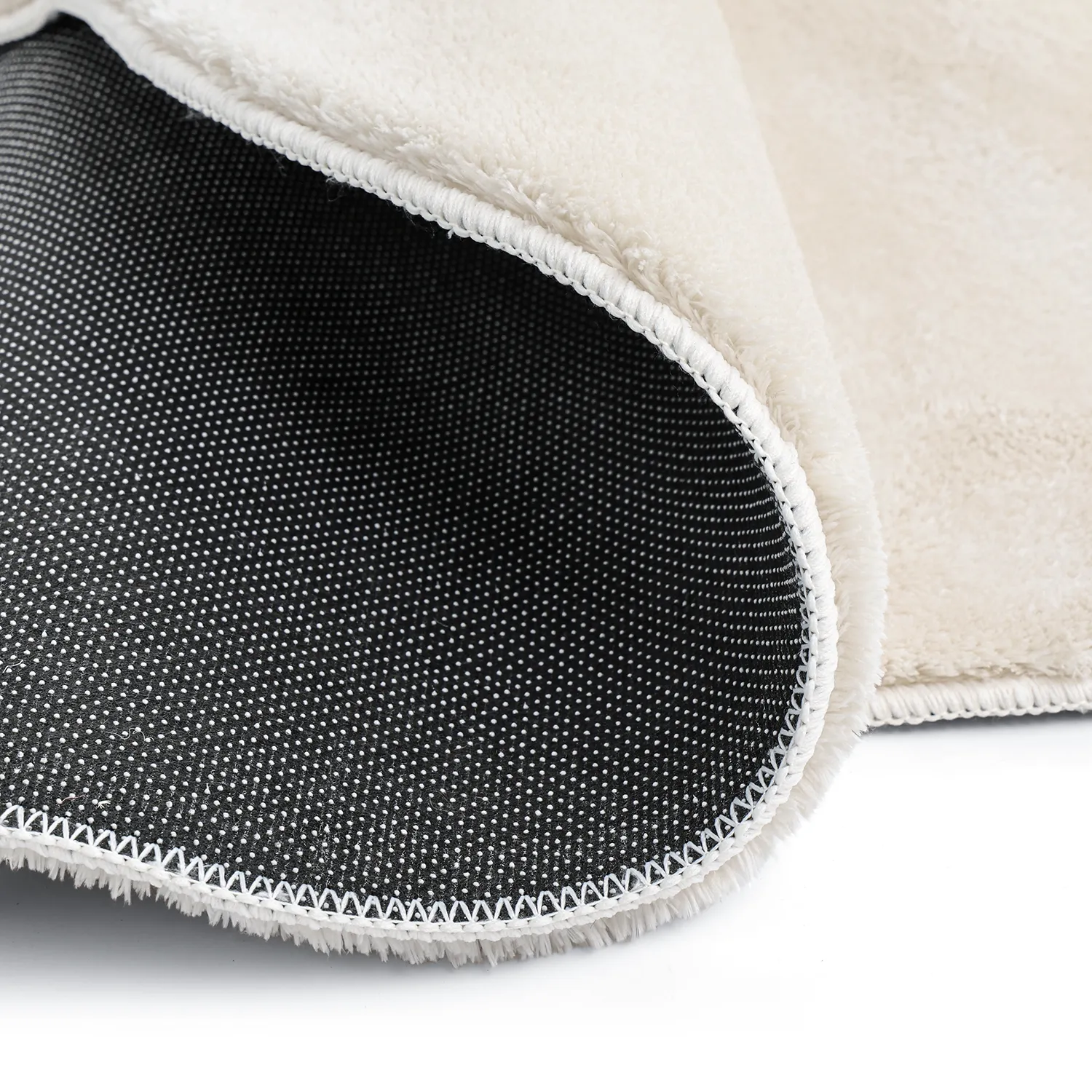 Pyöreä Aaltokuvioinen Matto - Aranga Super Soft Fur (beige)