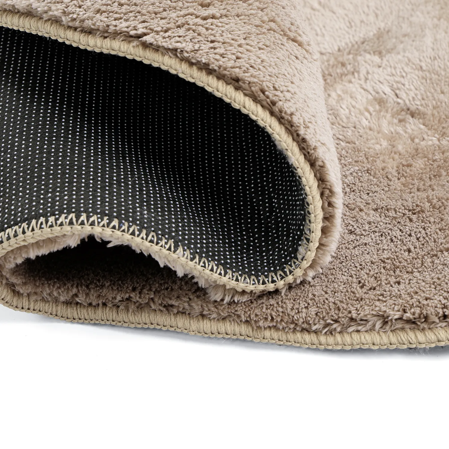 Pyöreä Aaltokuvioinen Matto - Aranga Super Soft Fur (ruskea)