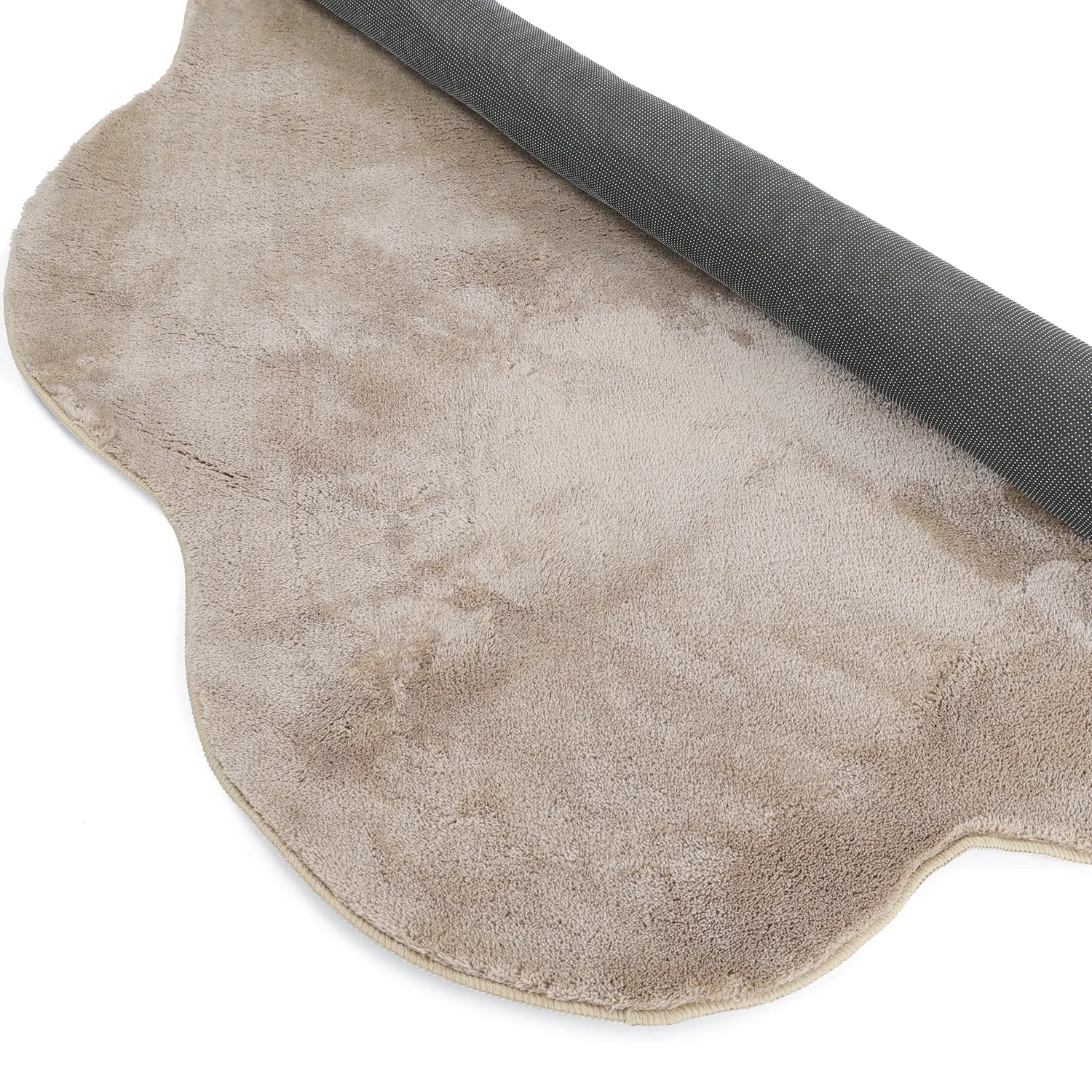Pyöreä Aaltokuvioinen Matto - Aranga Super Soft Fur (ruskea)