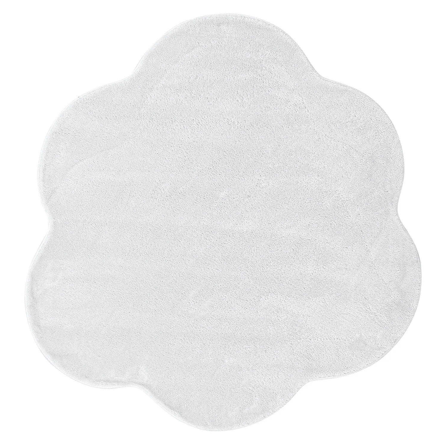 Pyöreä Aaltokuvioinen Matto - Aranga Super Soft Fur (valkoinen)