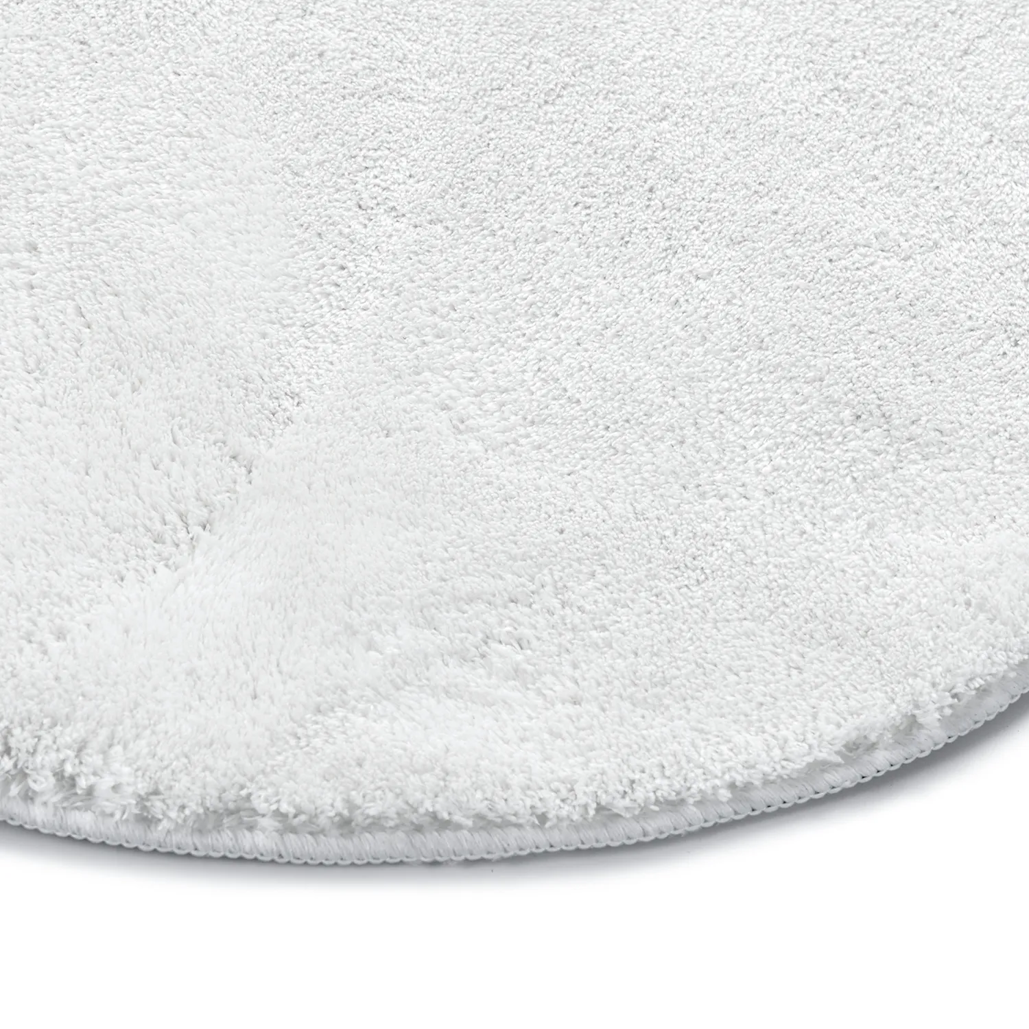Pyöreä Aaltokuvioinen Matto - Aranga Super Soft Fur (valkoinen)