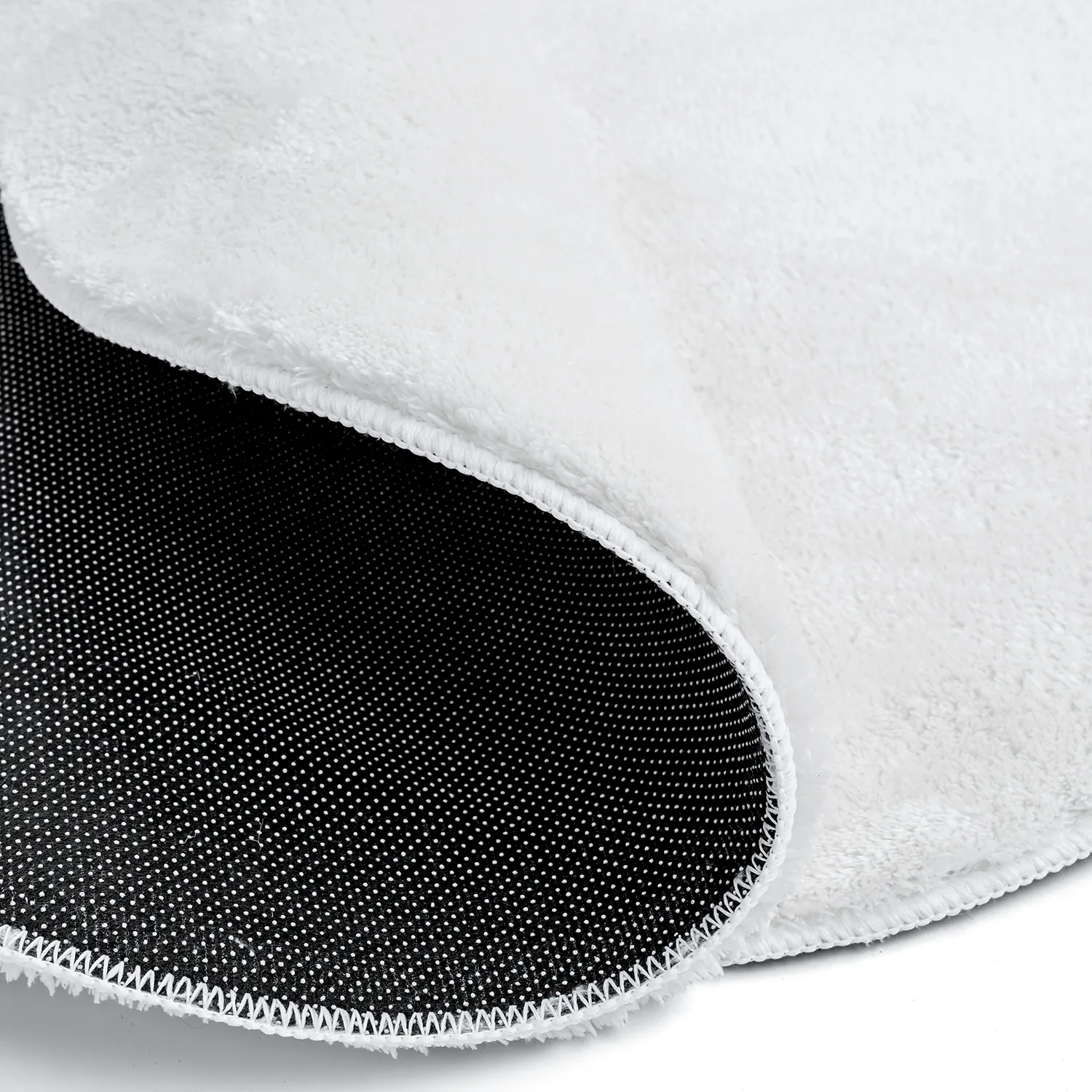 Pyöreä Aaltokuvioinen Matto - Aranga Super Soft Fur (valkoinen)