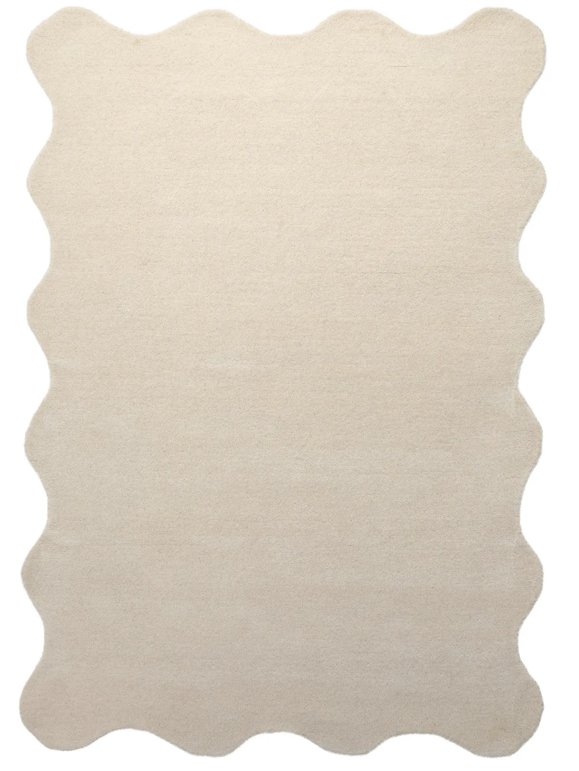 Aaltoileva villamatto - Diu Hand Tufted Wool Premium (kerma)
