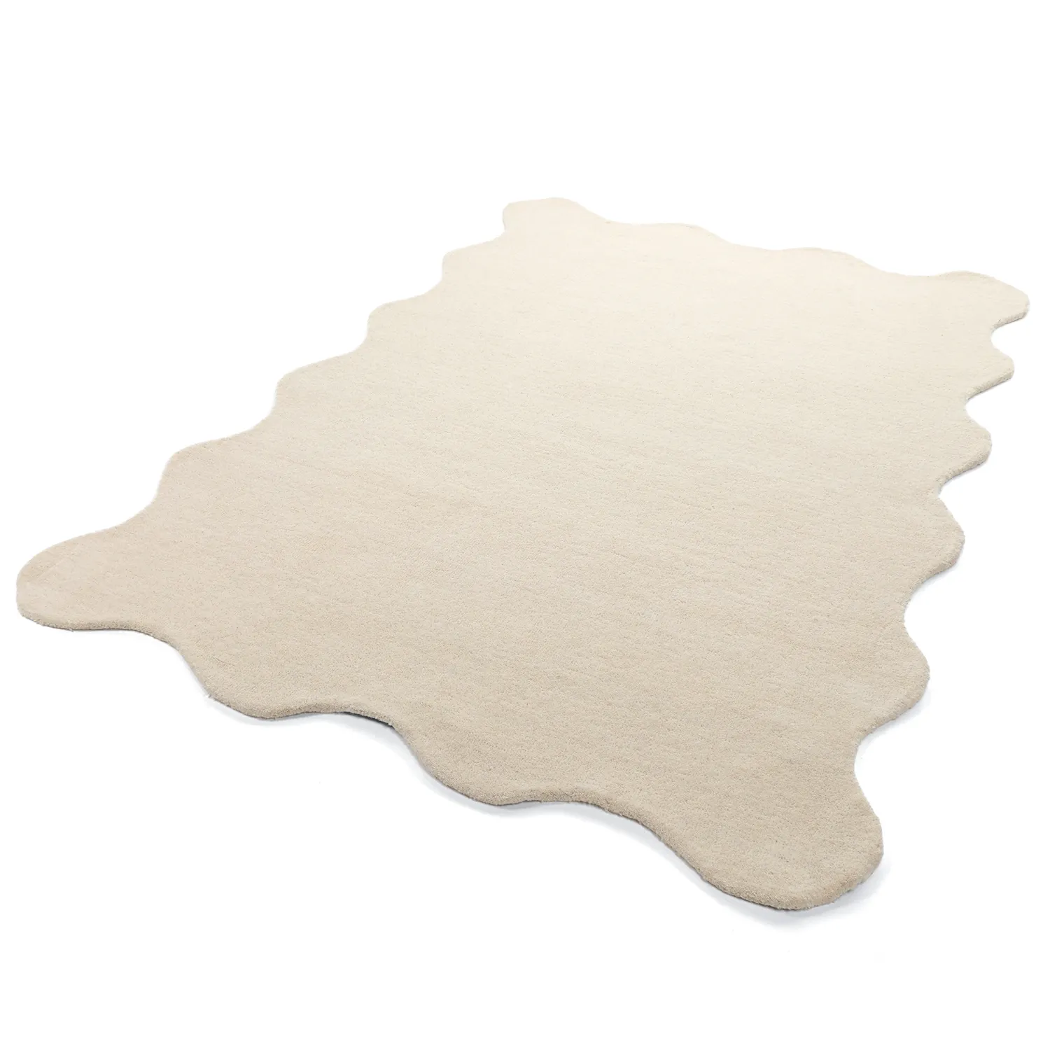 Aaltoileva villamatto - Diu Hand Tufted Wool Premium (kerma)