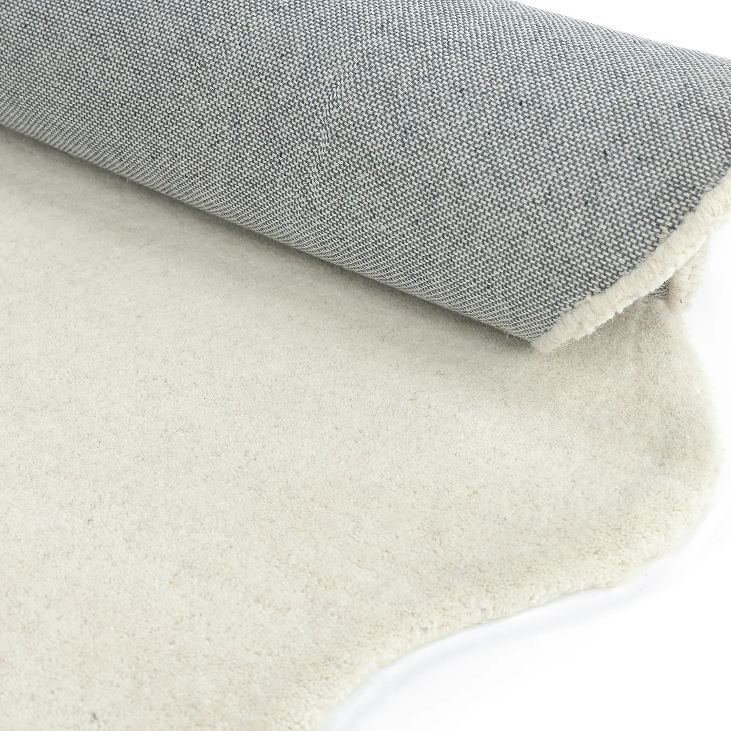 Aaltoileva villamatto - Diu Hand Tufted Wool Premium (valkoinen)