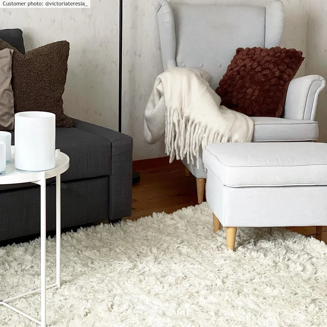 Villamatto - Aliste Wool Shaggy (snow white)
