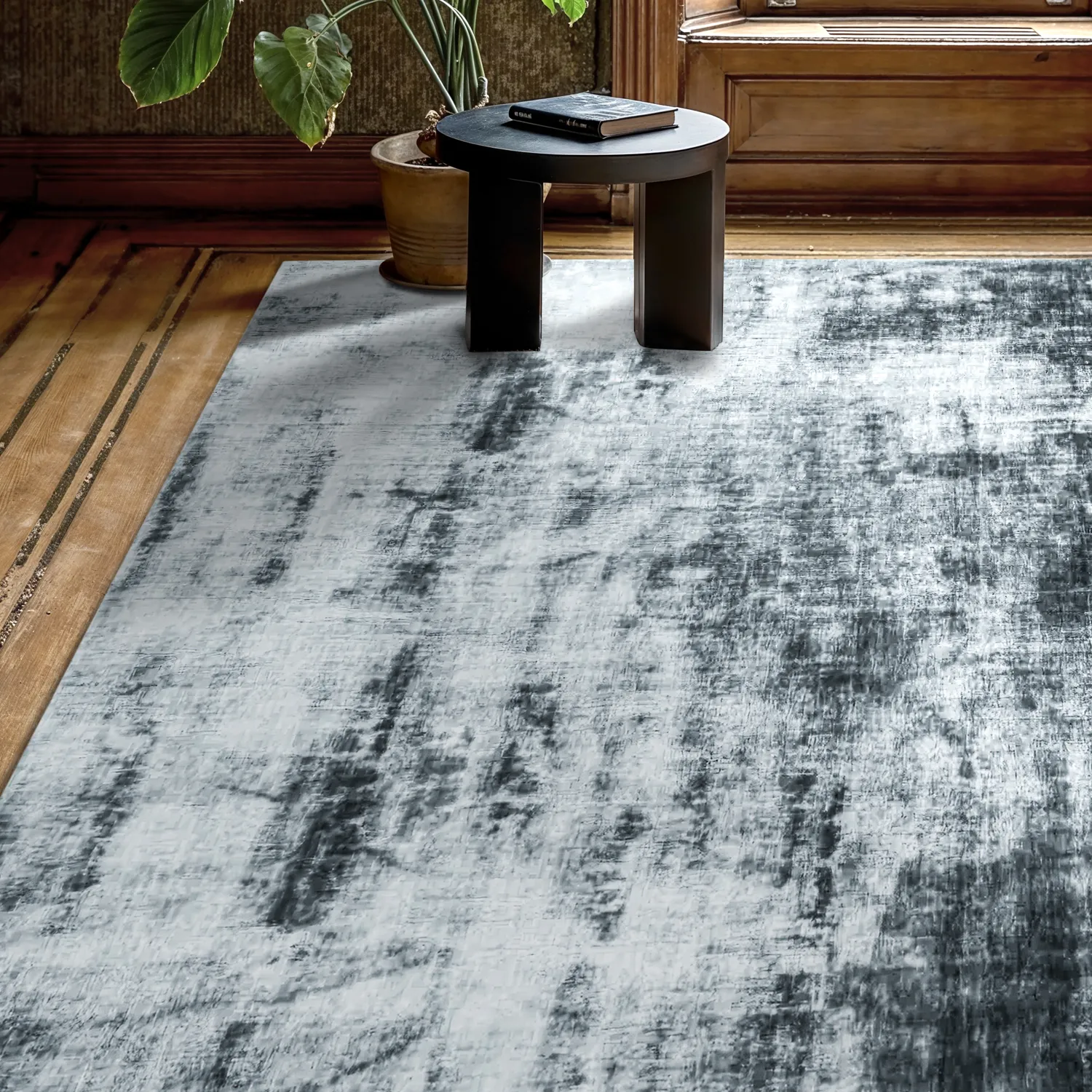 Viskoosi-matto - Jodhpur Special Luxury Edition (sininen/harmaa)