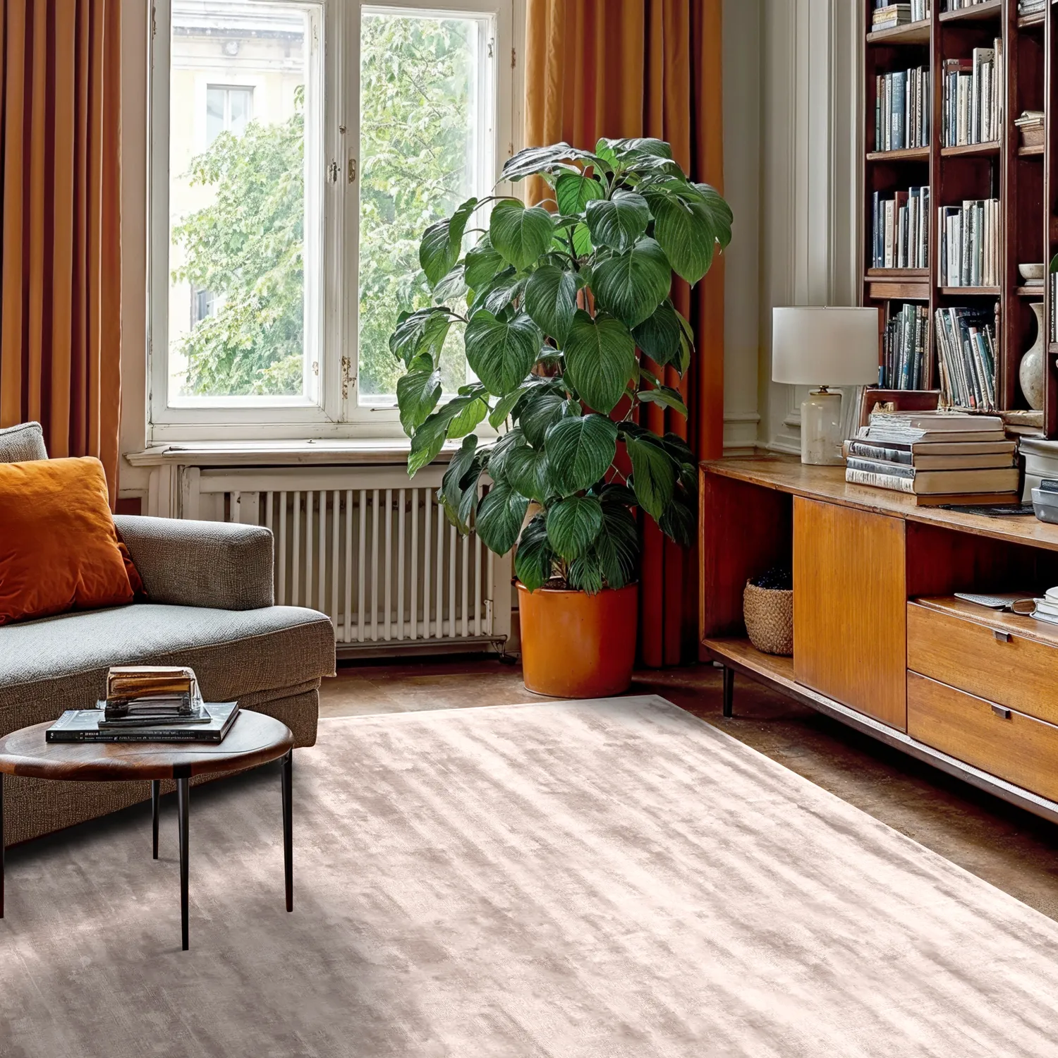 Viskoosi-matto - Jodhpur Special Luxury Edition (vaaleanharmaa/beige)