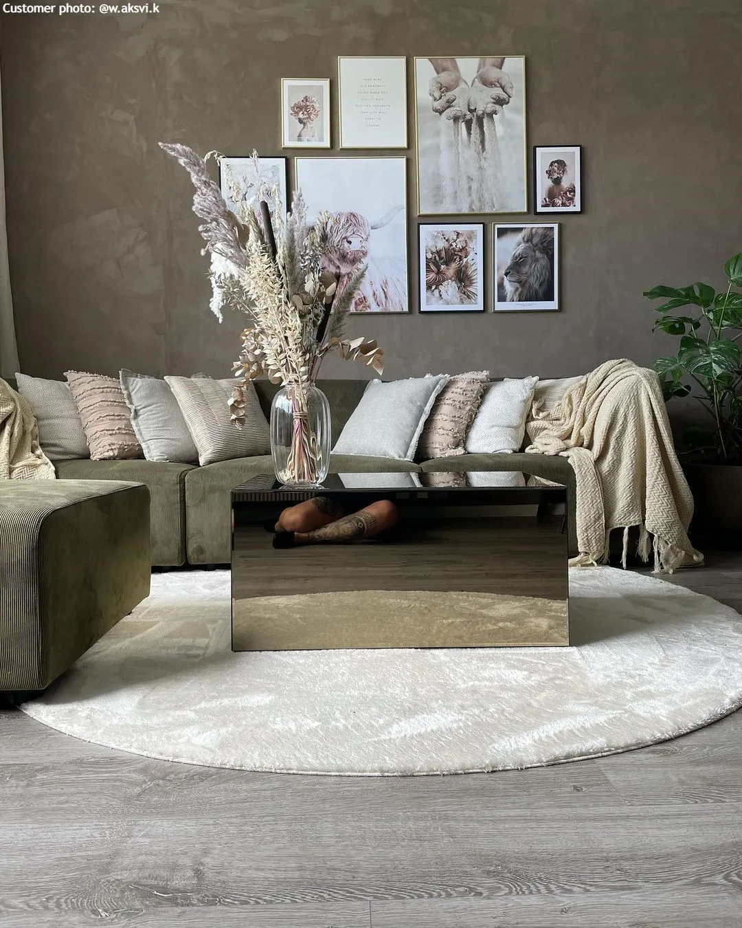 Pyöreä matot - Aranga Super Soft Fur (beige)