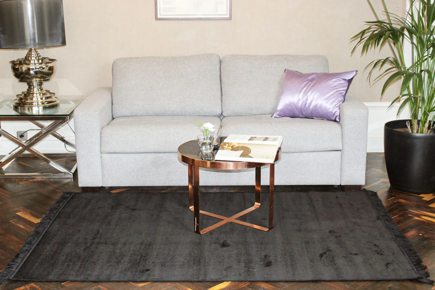 Wilton-matto - Art Silk (musta)