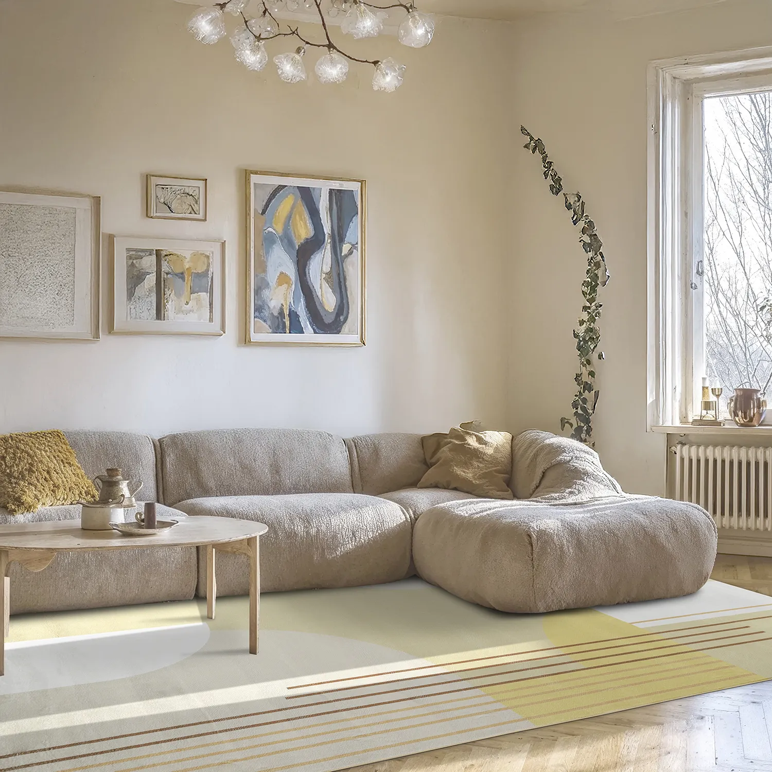 Wilton-matto - Delft (beige/multi)