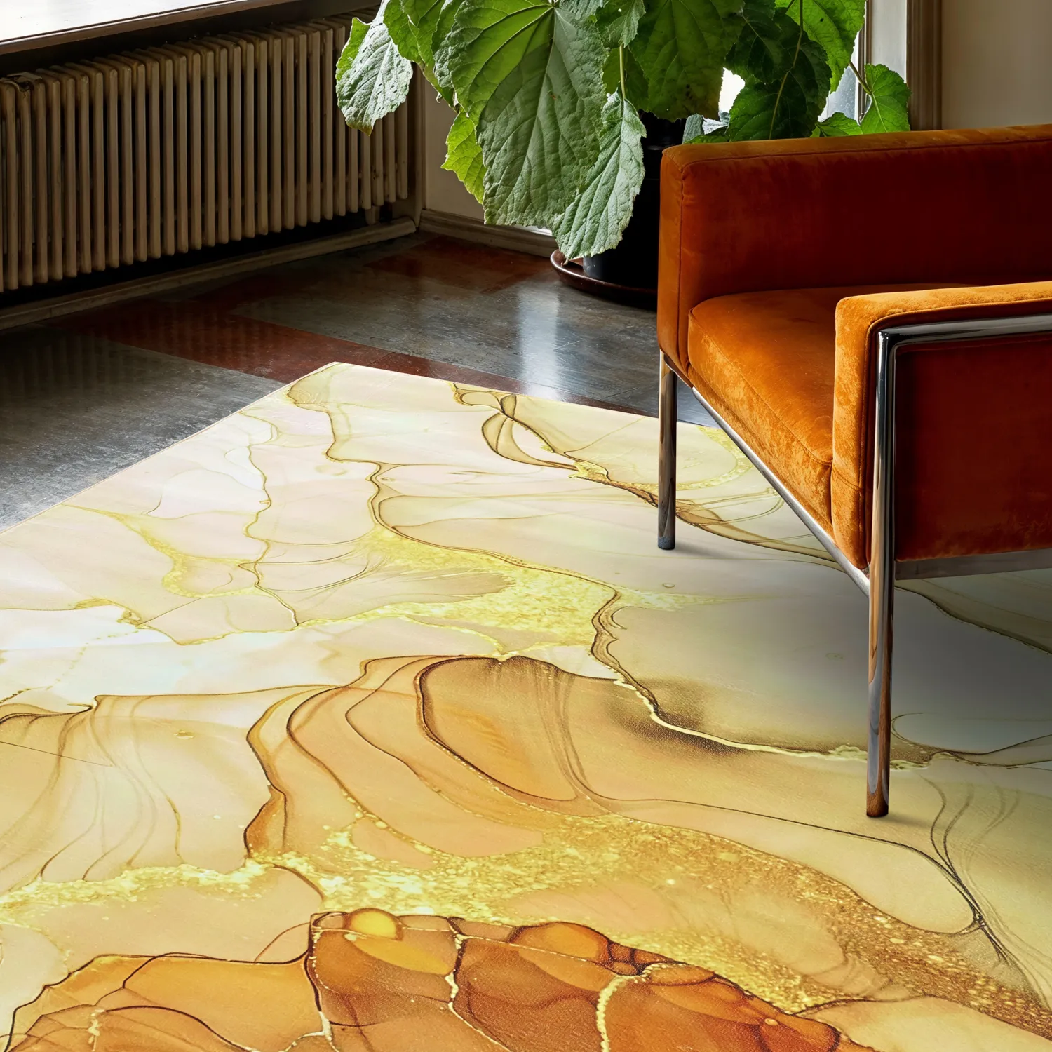 Wilton-matto - Etienne (beige/kulta)