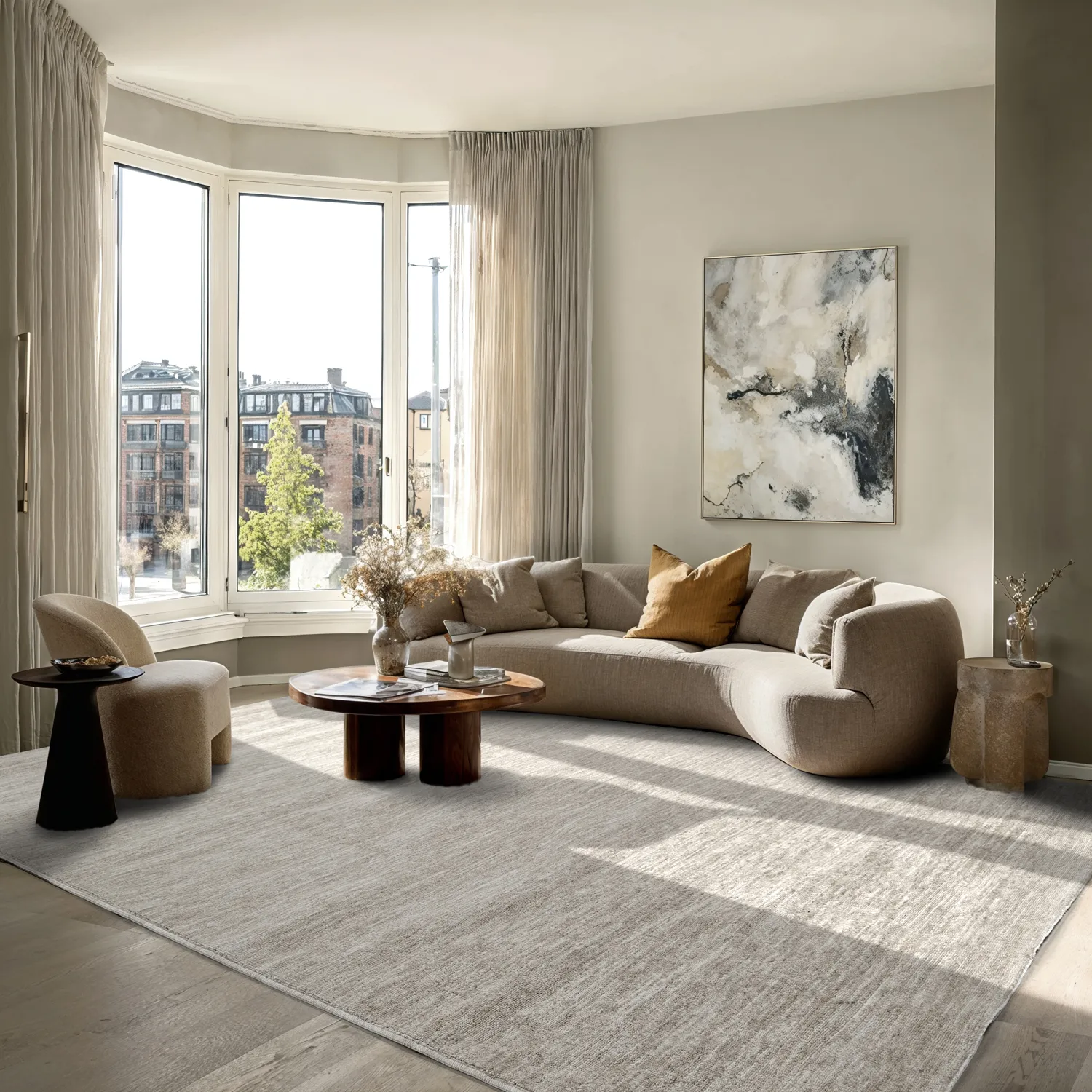 Wilton-matto - Kither (tumma beige)