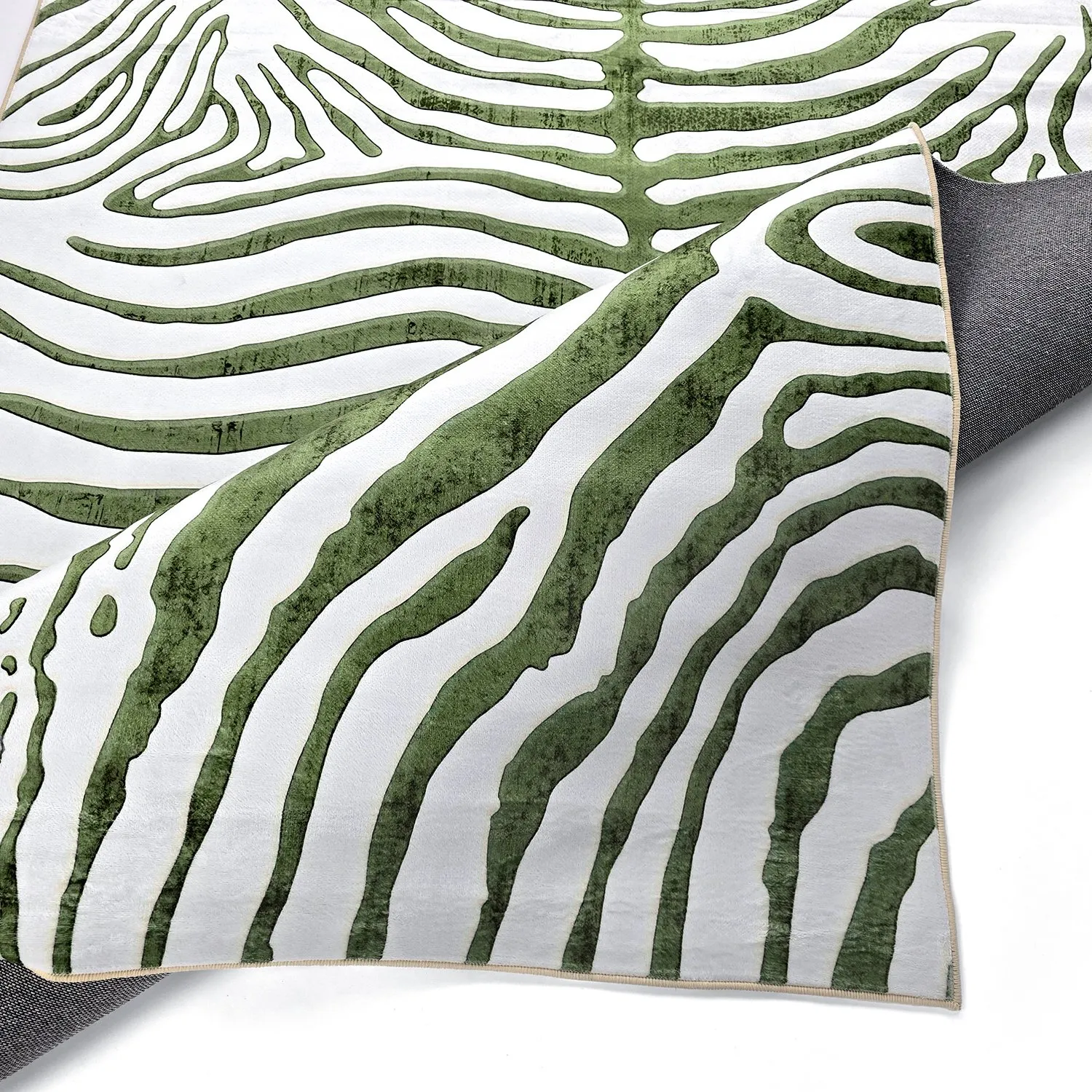 Wilton-matto - Zebra (vihreä)