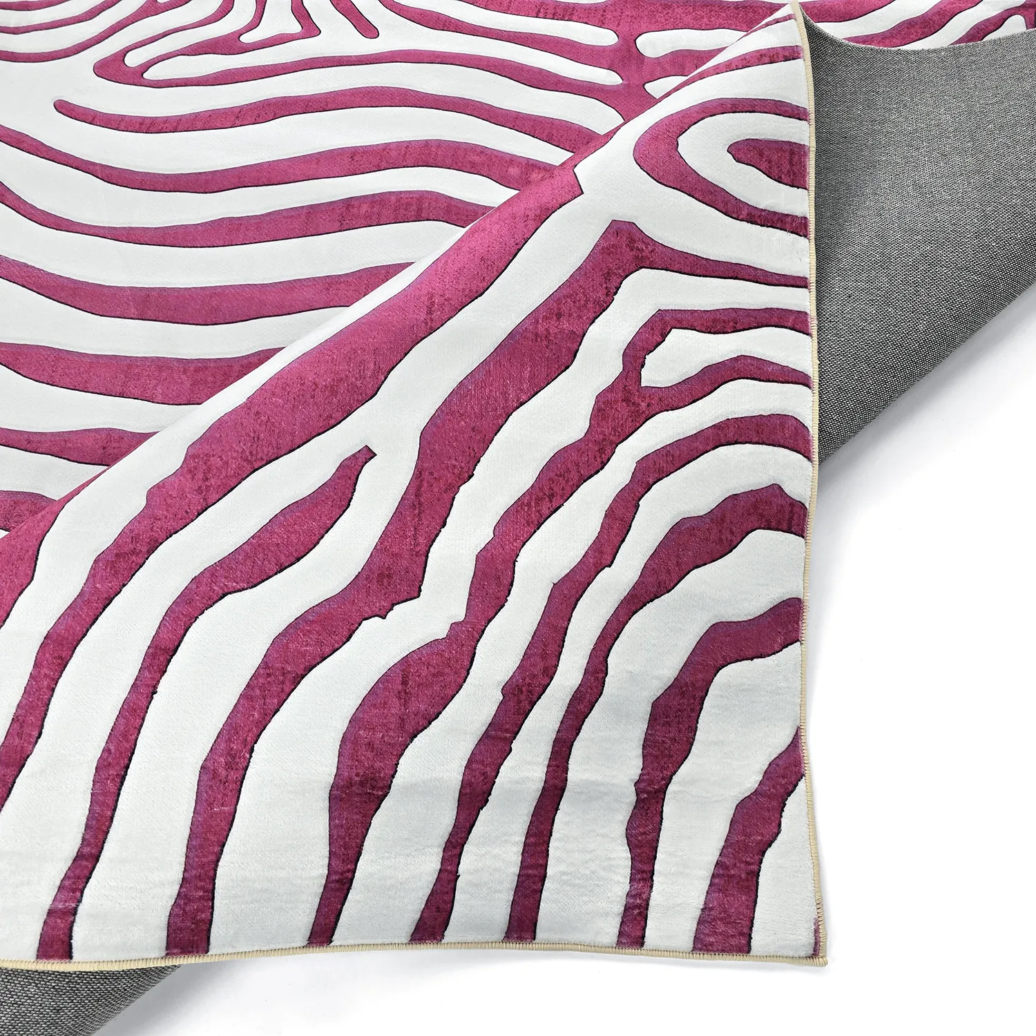 Wilton-matto - Zebra (vaaleanpunainen)