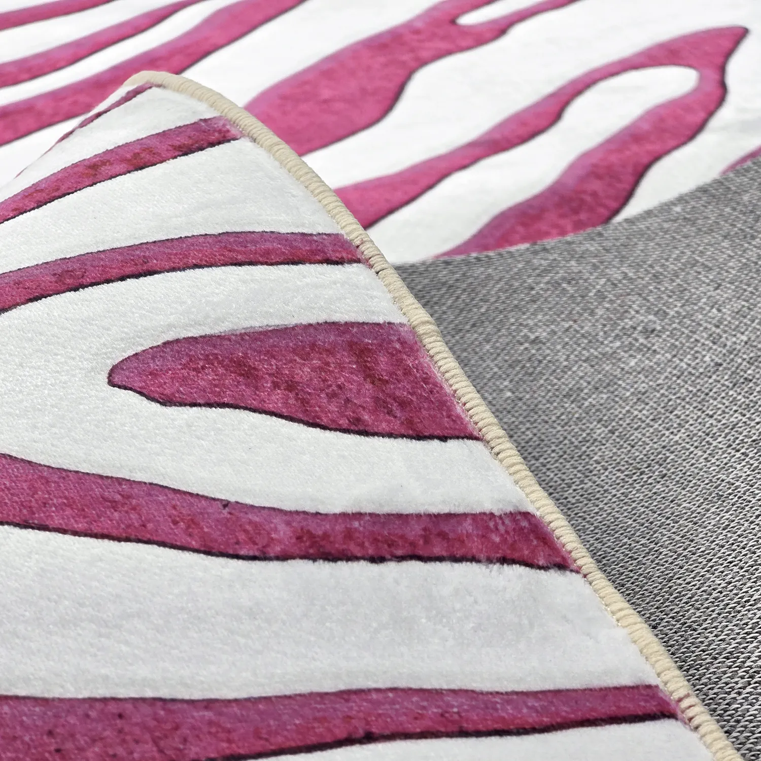 Wilton-matto - Zebra (vaaleanpunainen)