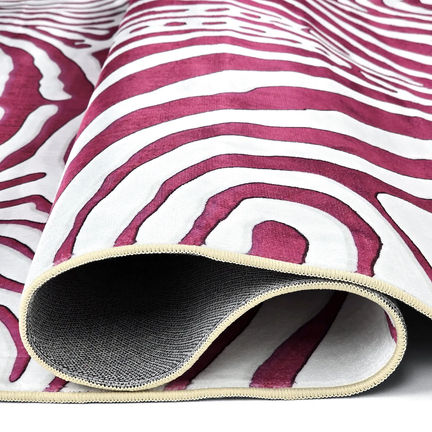 Wilton-matto - Zebra (vaaleanpunainen)