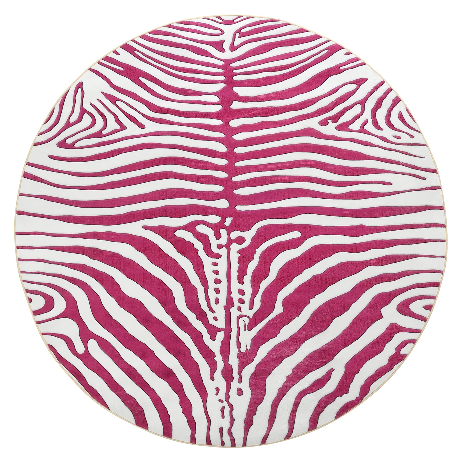 Pyöreät matot - Zebra (vaaleanpunainen)
