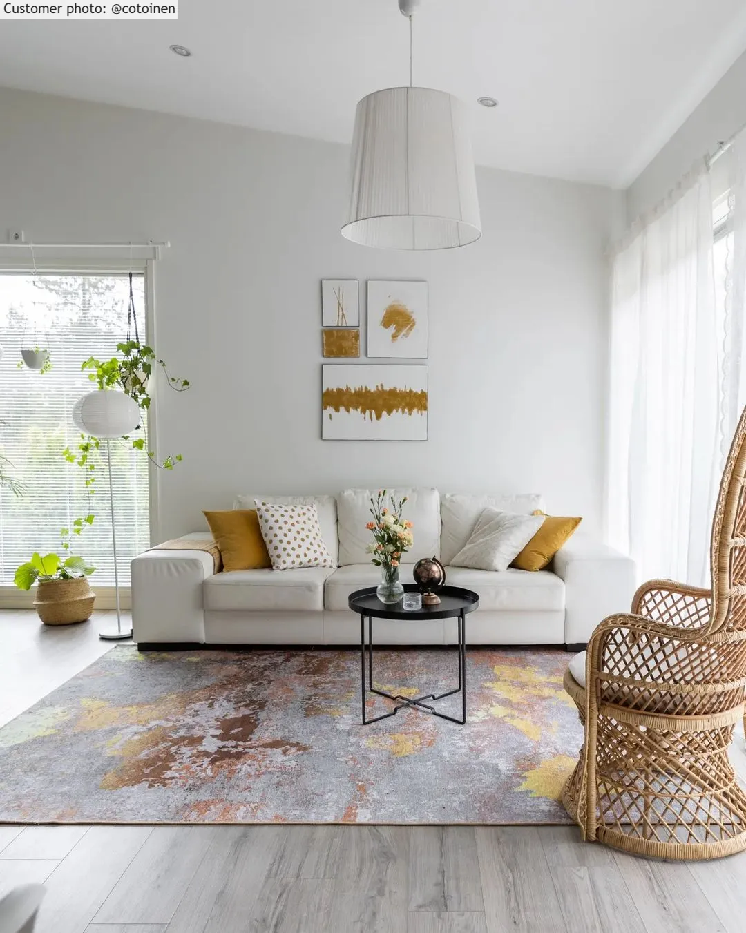 Wilton-matto - Elena (beige/kulta)